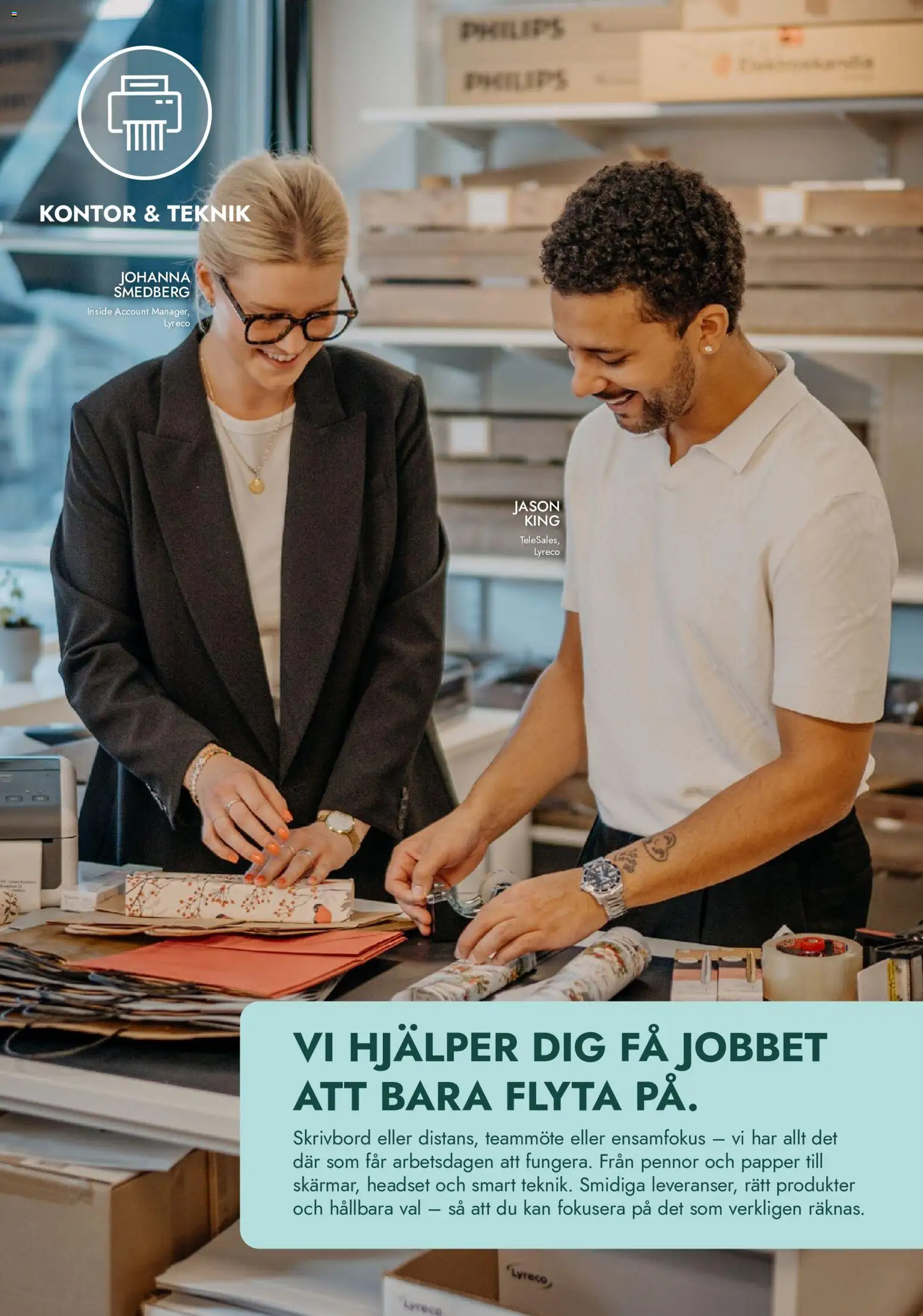 Lyreco reklamblad aktuell från 01/10/2026 | Sida: 13 | Produkter: Skrivbord, Papper, Headset
