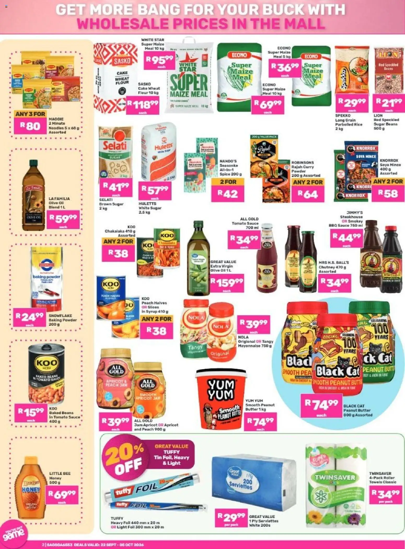New Game catalogue – valid from 22/09/2026 | Page: 2 | Products: Light, Oil, Mayonnaise, Peach
