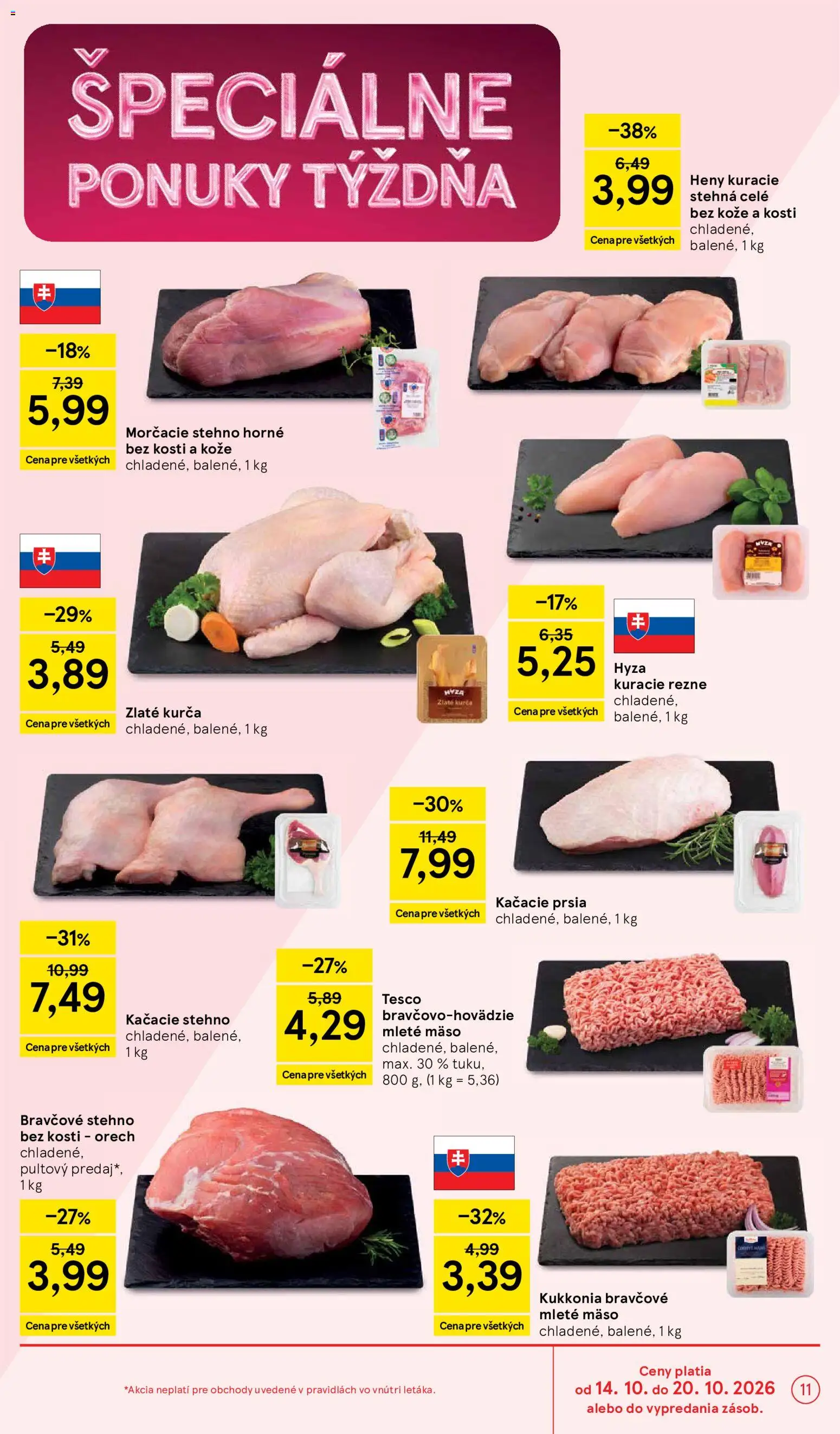 Nové Tesco akcie – leták je platný od 14.10.2026 | Strana: 11