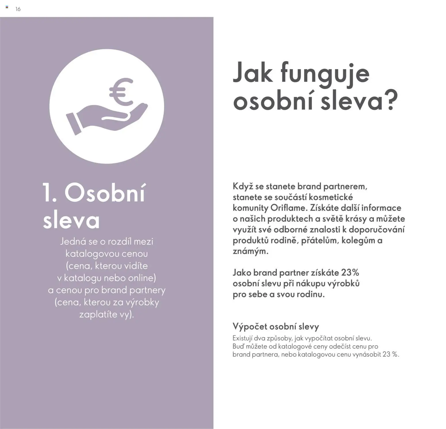 Oriflame katalog Plán odměn pro Brand Partnery od 21.07.2026 | Strana: 16