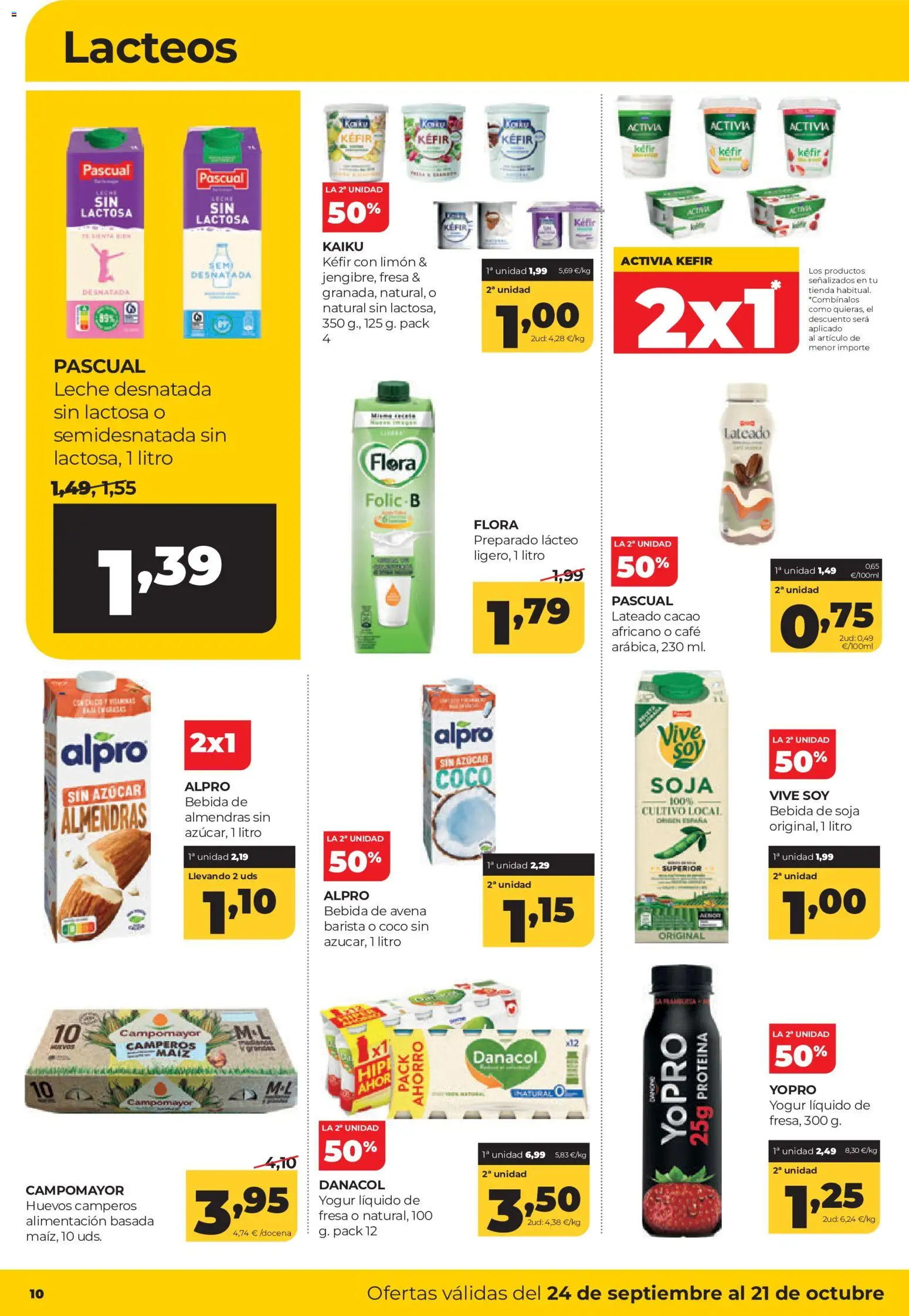 Alimerka folleto Castilla y León │ válido desde el 24/09/2026 | Página: 10 | Productos: Proteína, Leche, Café, Bebida de soja