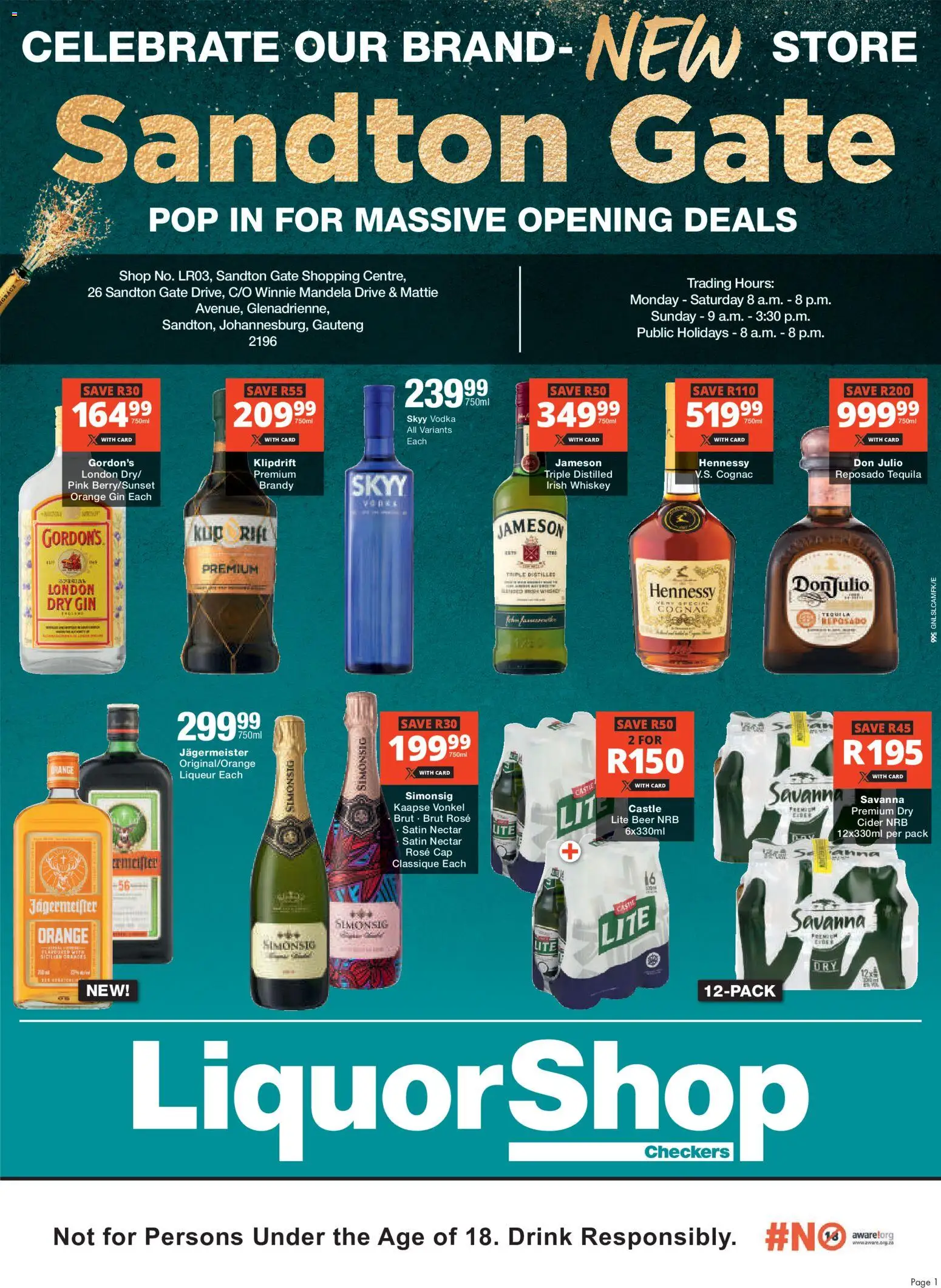 New Checkers catalogue – valid from 23.05.2026 | Page: 1 | Products: Cap, Brandy, Cider, Oranges