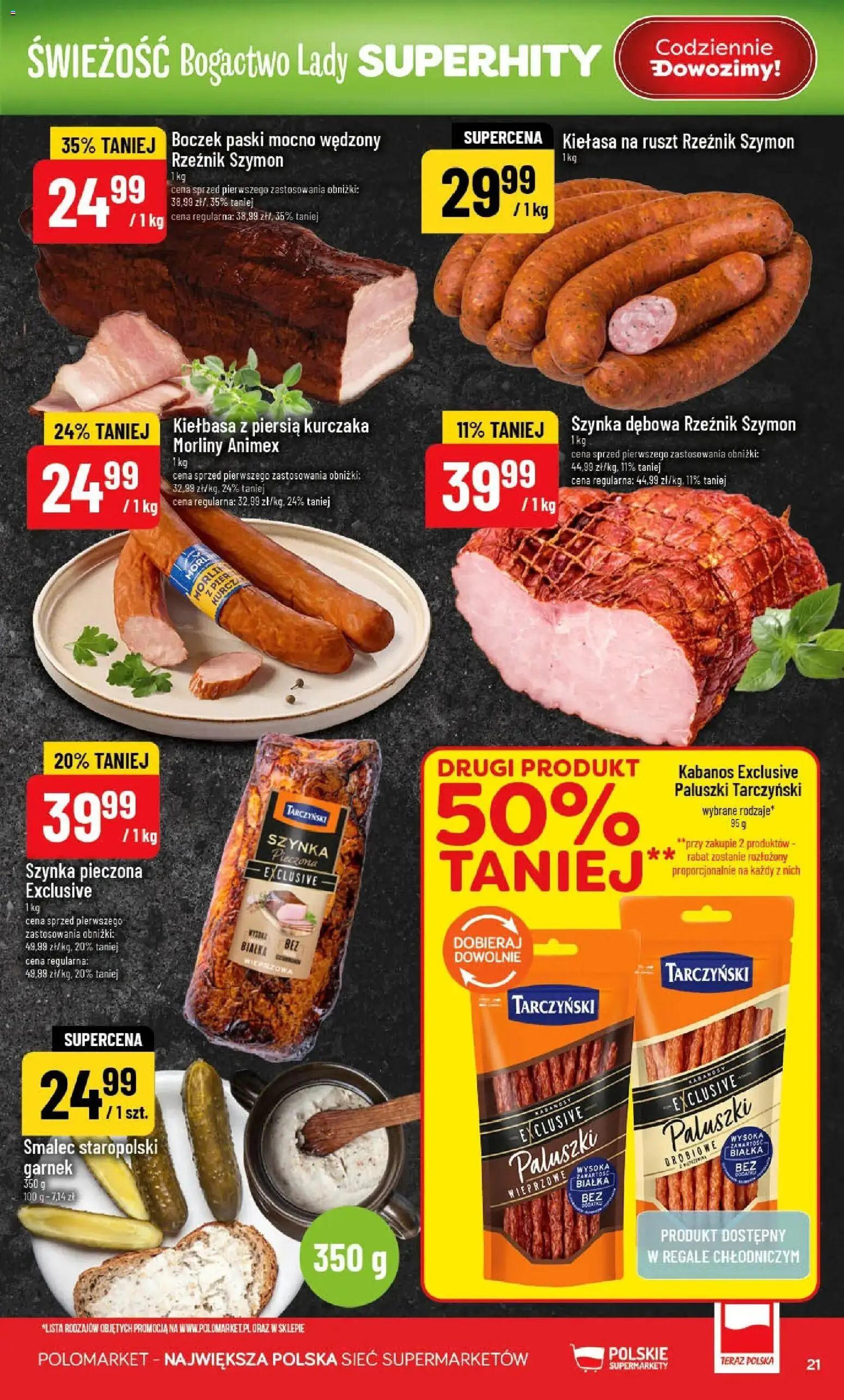 POLOmarket gazetka od 22.04.2026 | Strona: 21 | Produkty: Kiełbasa, Garnek, Ruszt, Boczek