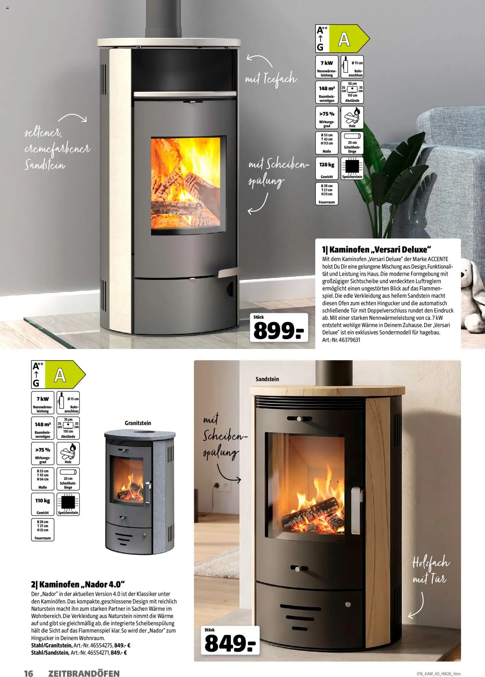 Hagebau Kaminofen & Zubehör – gültig ab 29.06.2026 | Seite: 16 | Produkte: Ofen, Gewicht, Tür, Kaminofen