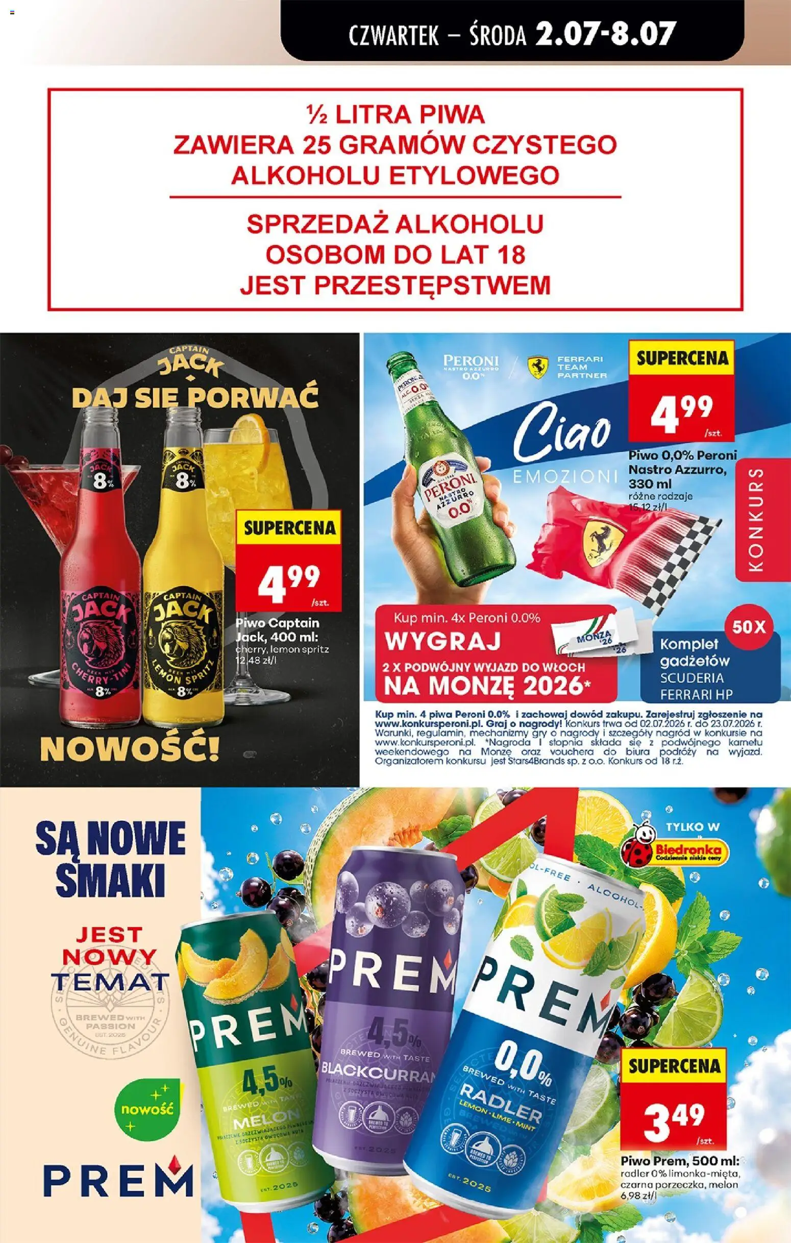 Biedronka Polsko leták - Codziennie niskie ceny od 02.07.2026 | Strana: 63 | Produkty: Spritz, Radler