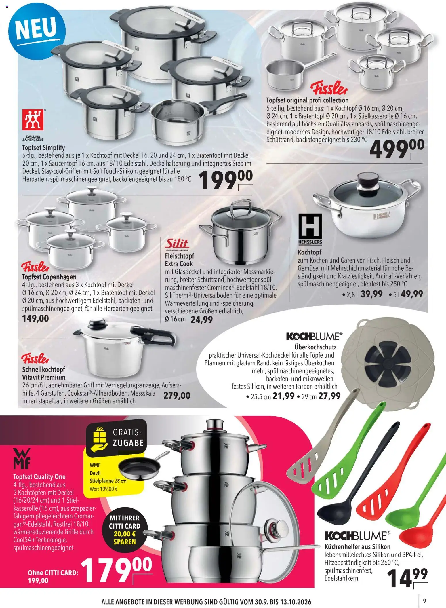 CITTI Markt Marken Welten – gültig ab 30.09.2026 | Seite: 9 | Produkte: Backofen, Fleisch