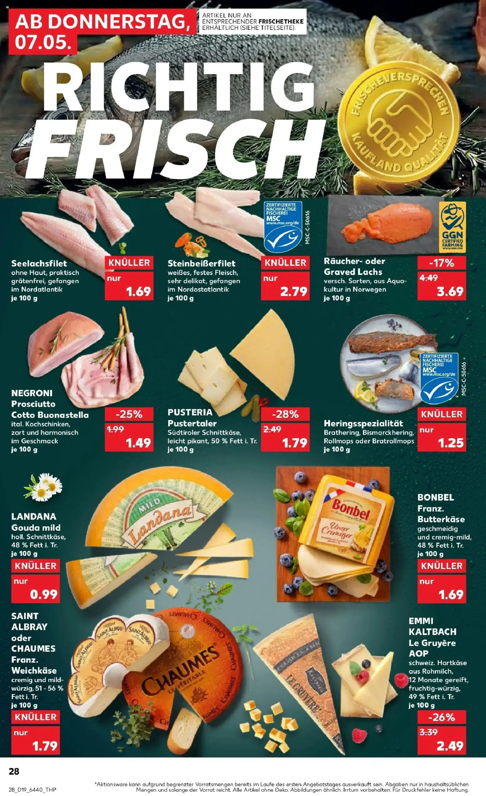 Prospekt Kaufland ab 04.05.2026 » Angebote Online zum Blättern | Seite: 33 | Produkte: Gouda, Lachs