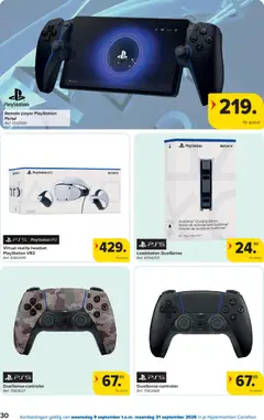 Virtual reality-headset PlayStation VR2, Virtual reality-headset PlayStation VR2 - Voorbeeld van een folder van Carrefour, geldig van 09/09/2026 | Pagina: 30