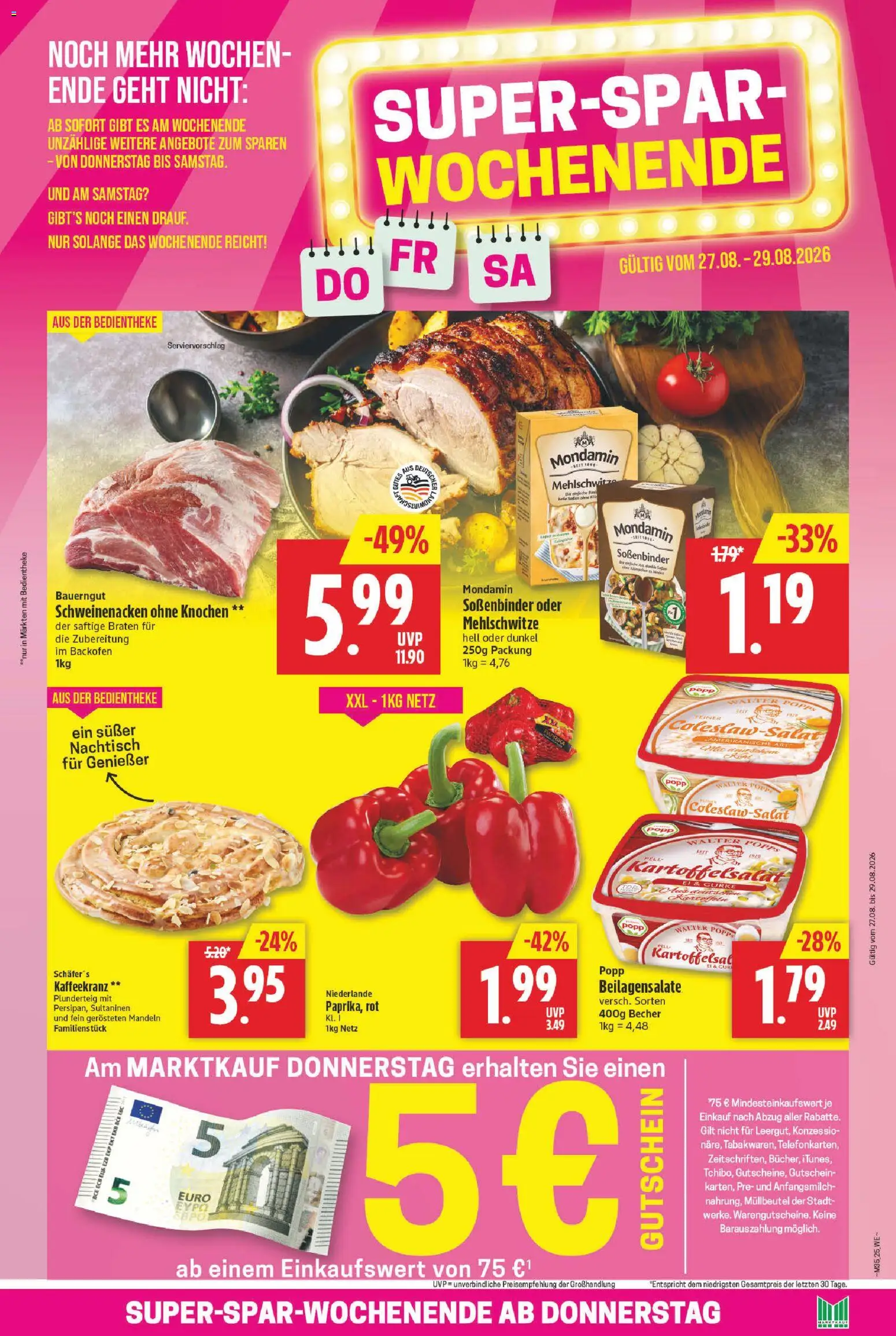 Marktkauf Prospekt – gültig ab 24.08.2026 | Seite: 27 | Produkte: Schweinenacken, Bauerngut, Schweinenacken ohne Knochen, Backofen