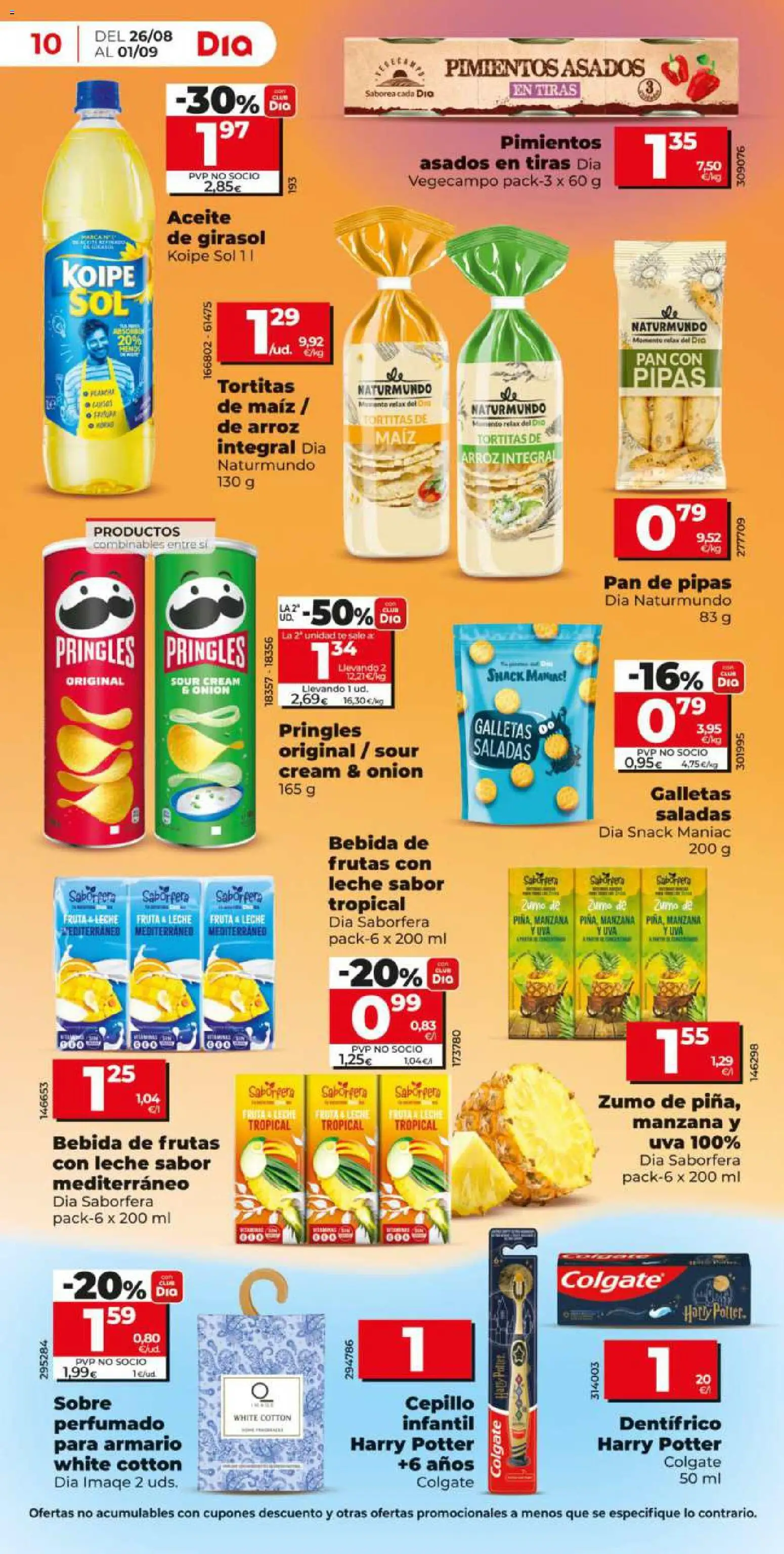 Dia - folleto │ válido desde el 26/08/2026 | Página: 10 | Productos: Leche, Aceite, Galletas, Arroz integral