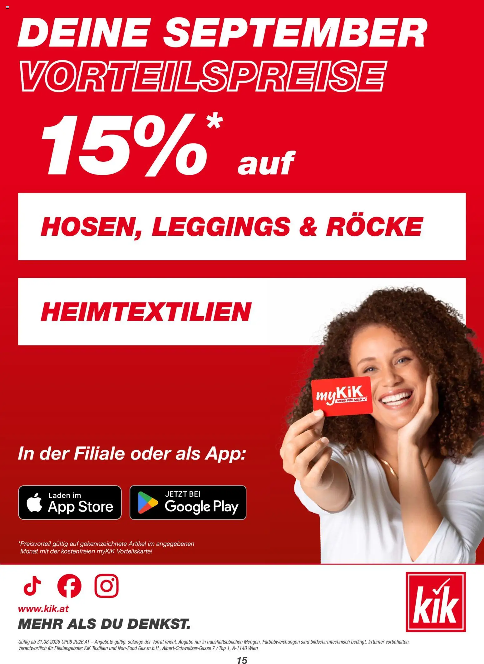 Kik Prospekt aktuell gültig ab 31.08.2026 | Seite: 15 | Produkte: Leggings