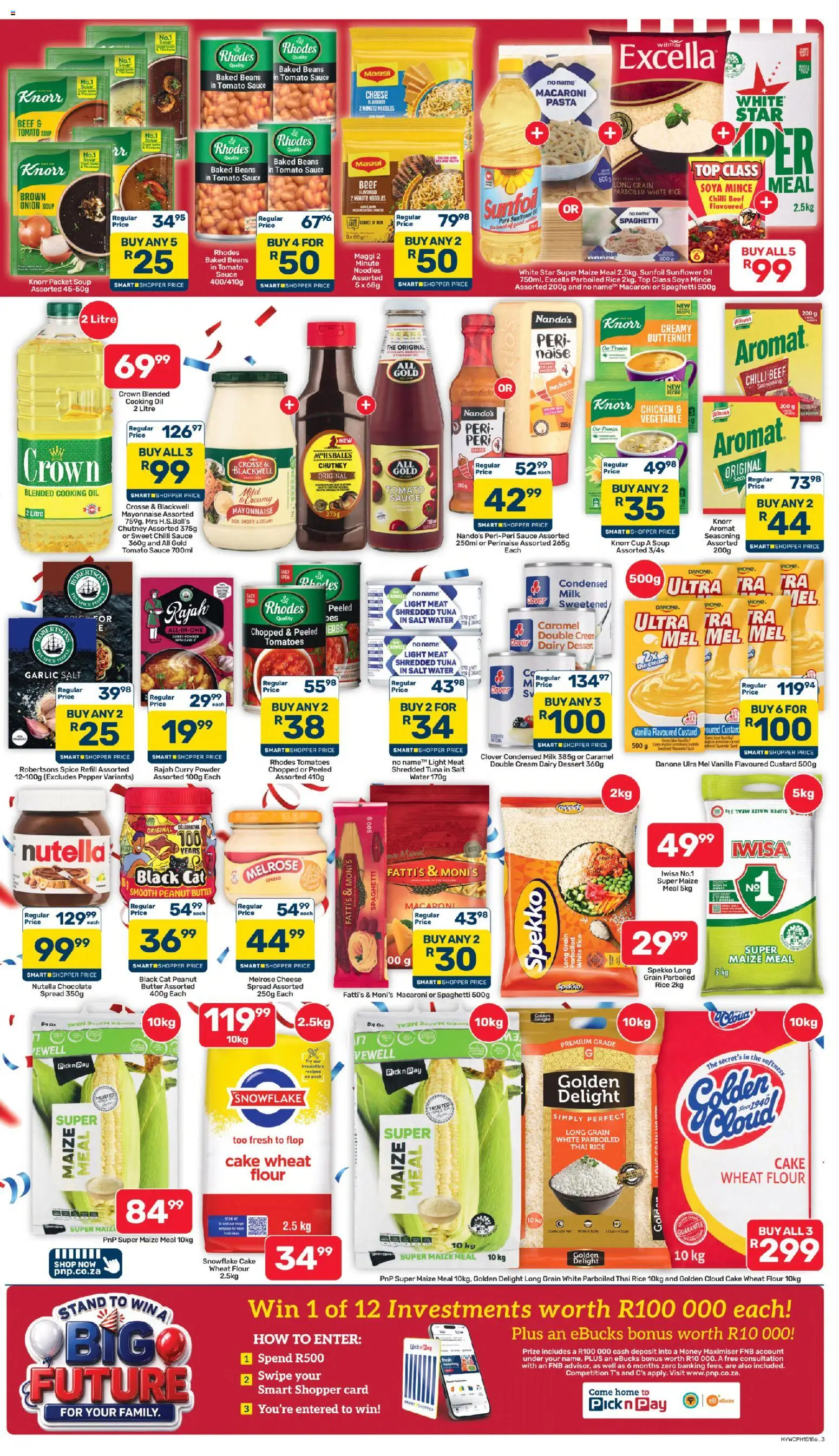 New Pick n Pay catalogue – valid from 24/07/2026 | Page: 3 | Products: Cheese, Tomatoes, Tomato sauce, Pepper