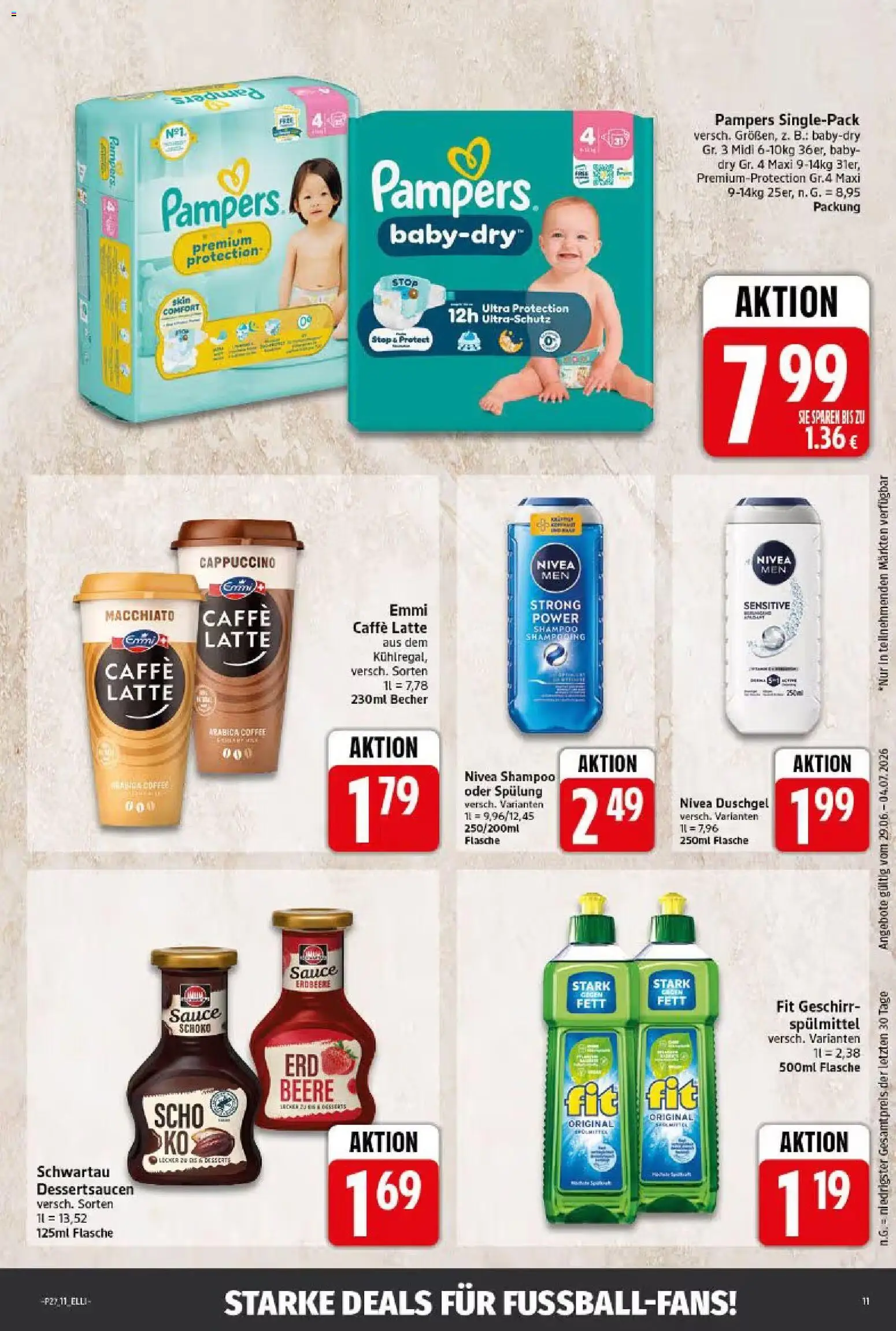 Elli Markt Prospekt Langenberg – gültig ab 29.06.2026 | Seite: 11 | Produkte: Pampers, Shampoo, Spülung, Duschgel