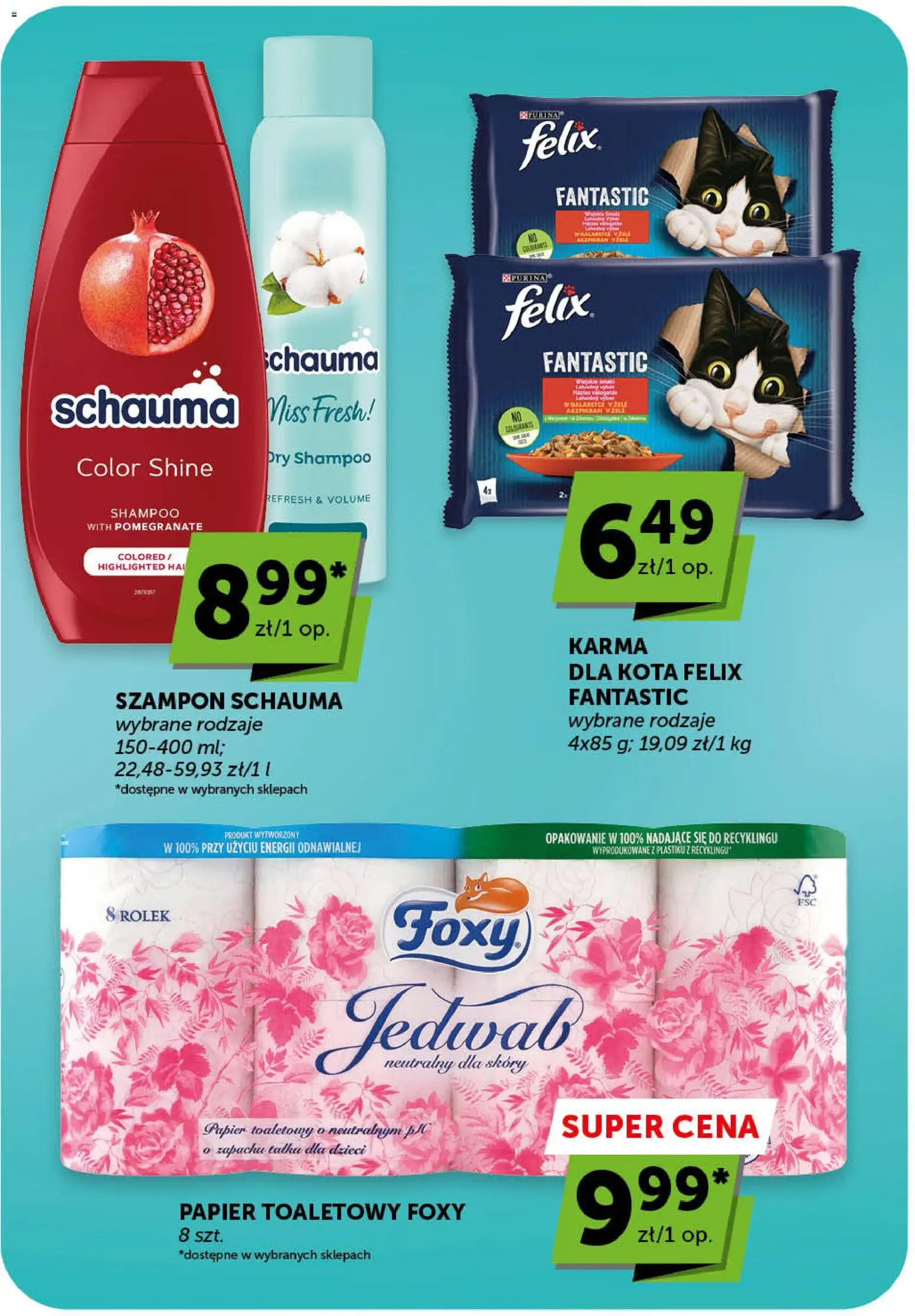 Groszek gazetka od 18.06.2026 | Strona: 39 | Produkty: Papier toaletowy, Karma dla kota, Szampon