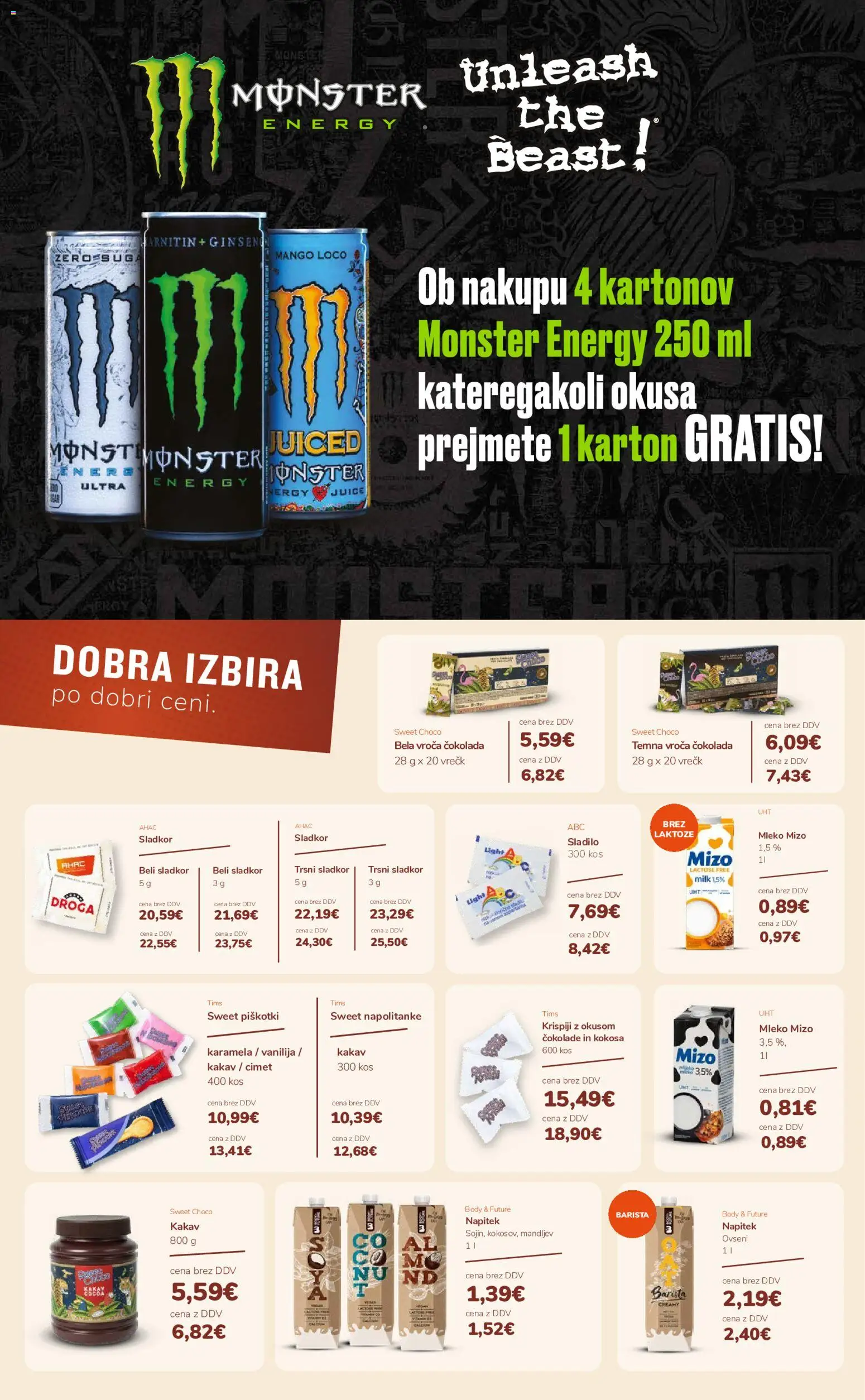 Novi Ahac katalog ponudbe – veljaven od 01.09.2026 | Stran: 20 | Izdelki: Napolitanke, Kos, Sladilo, Cokolada