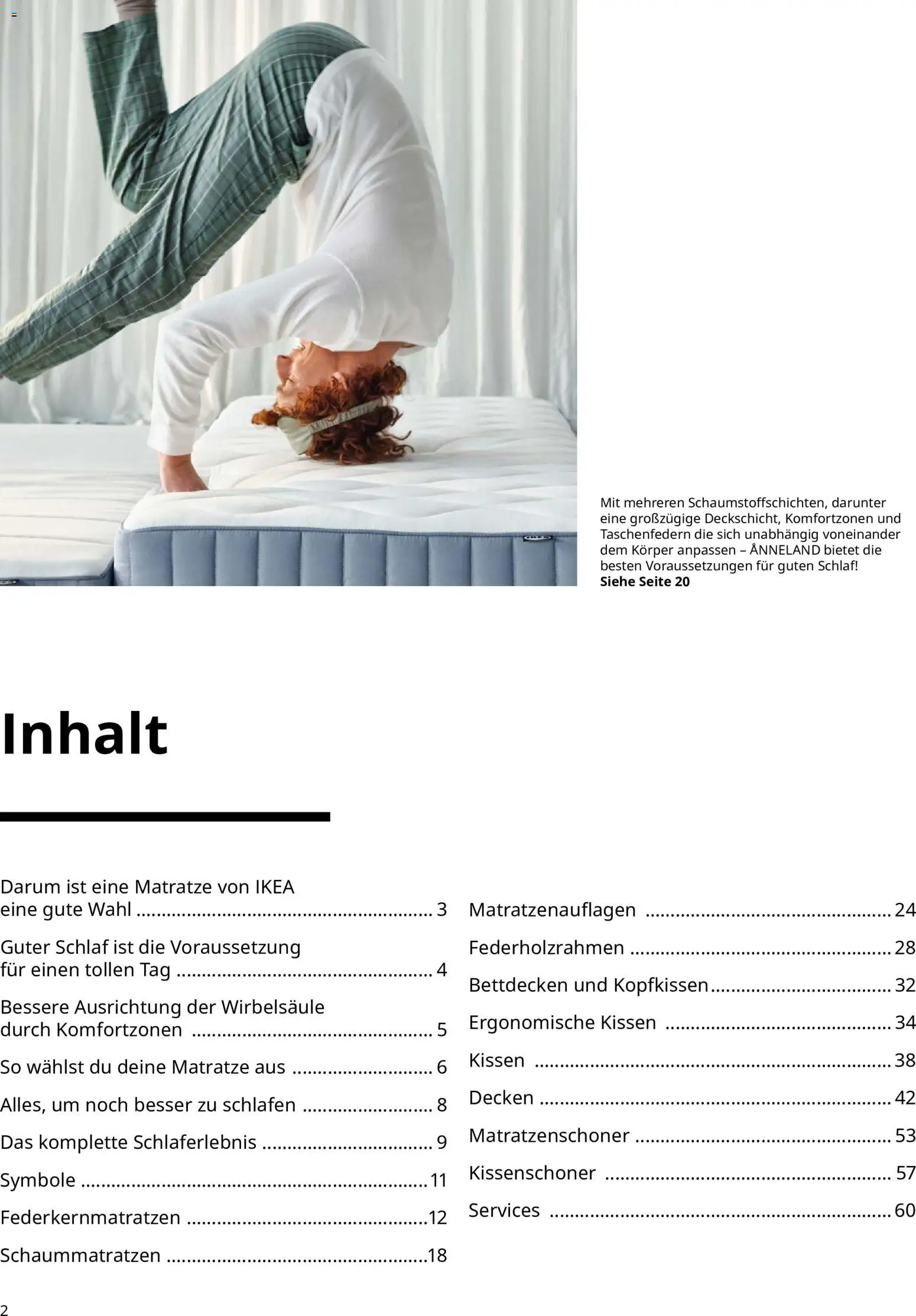 Ikea Prospekt Schlafkomfort – gültig ab 16.09.2026 | Seite: 2 | Produkte: Matratze, Kissen, Kopfkissen, Matratzenschoner