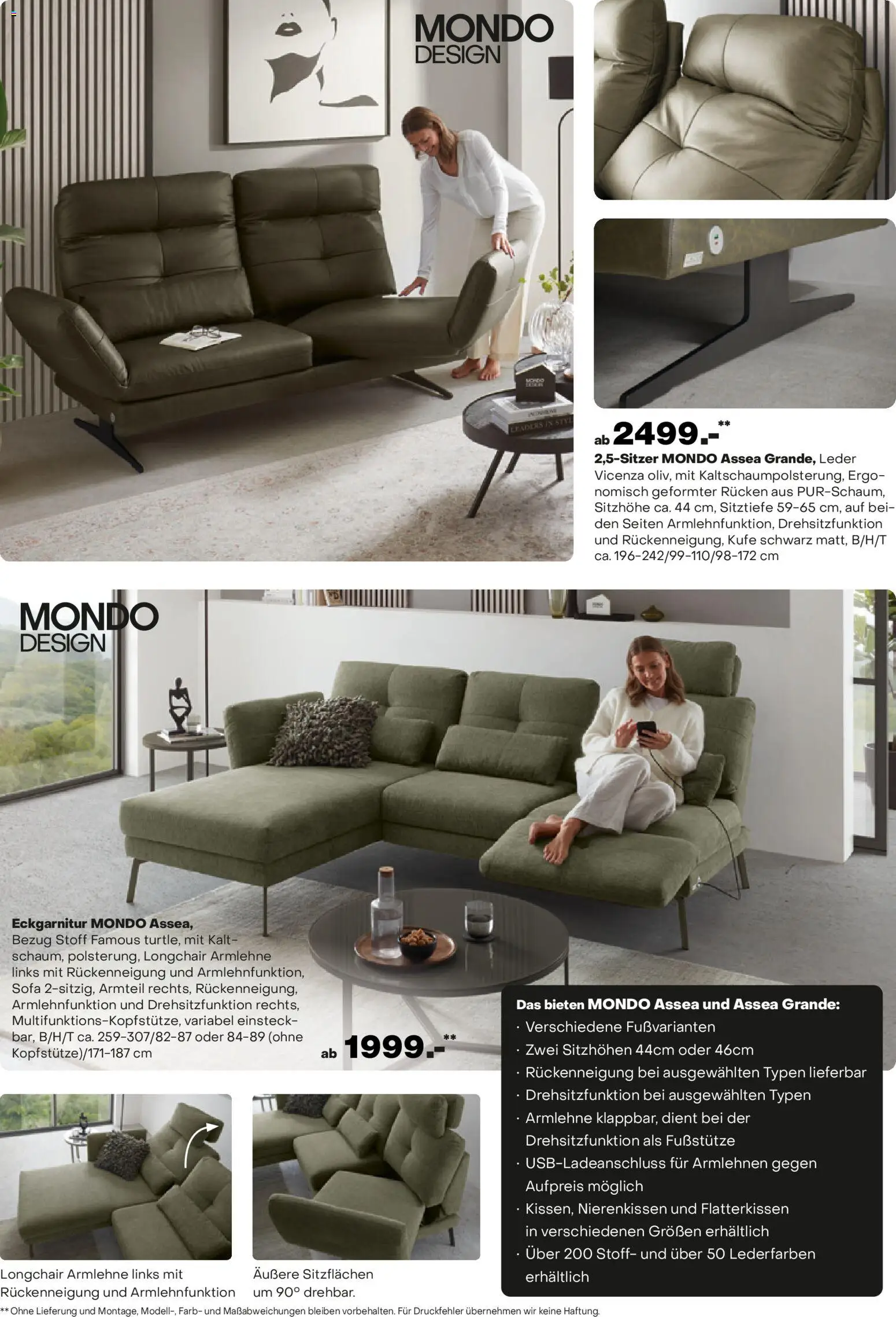 Ostermann Mondo Herbstprospekt 2026 – gültig ab 05.10.2026 | Seite: 25 | Produkte: Sofa
