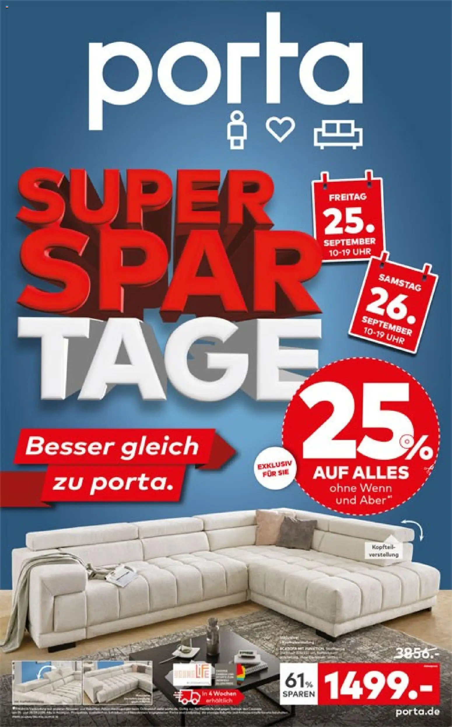 Porta! Prospekt Super Spar Tage – gültig ab 25.09.2026 | Seite: 1