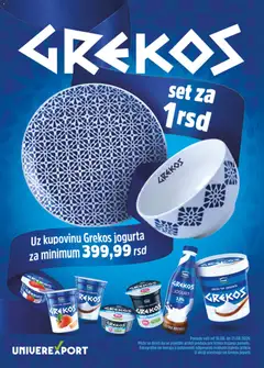 Univerexport katalog Grekos set za 1RSD - pregled Univerexport kataloga - važi od 16.08.2026