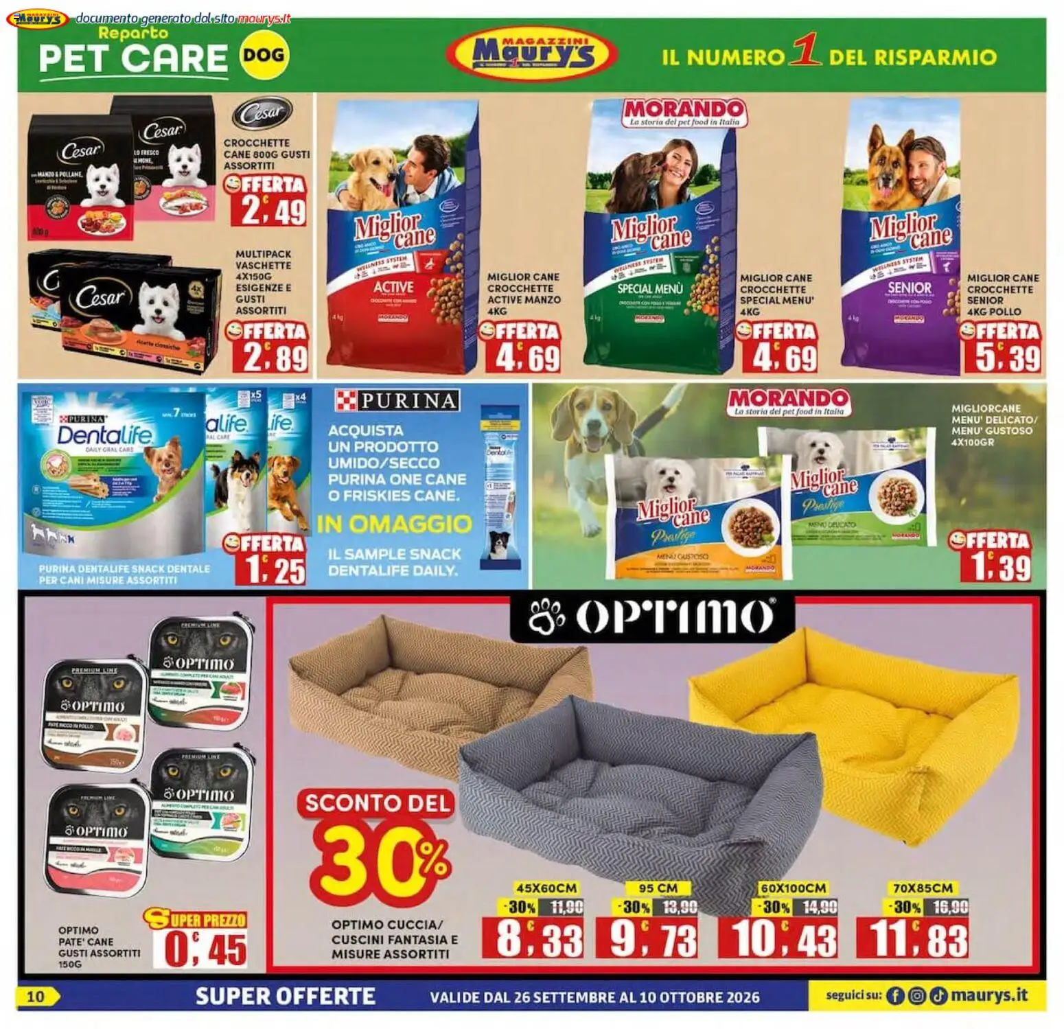 Volantino Maury's del 26/09/2026 | Pagina: 10