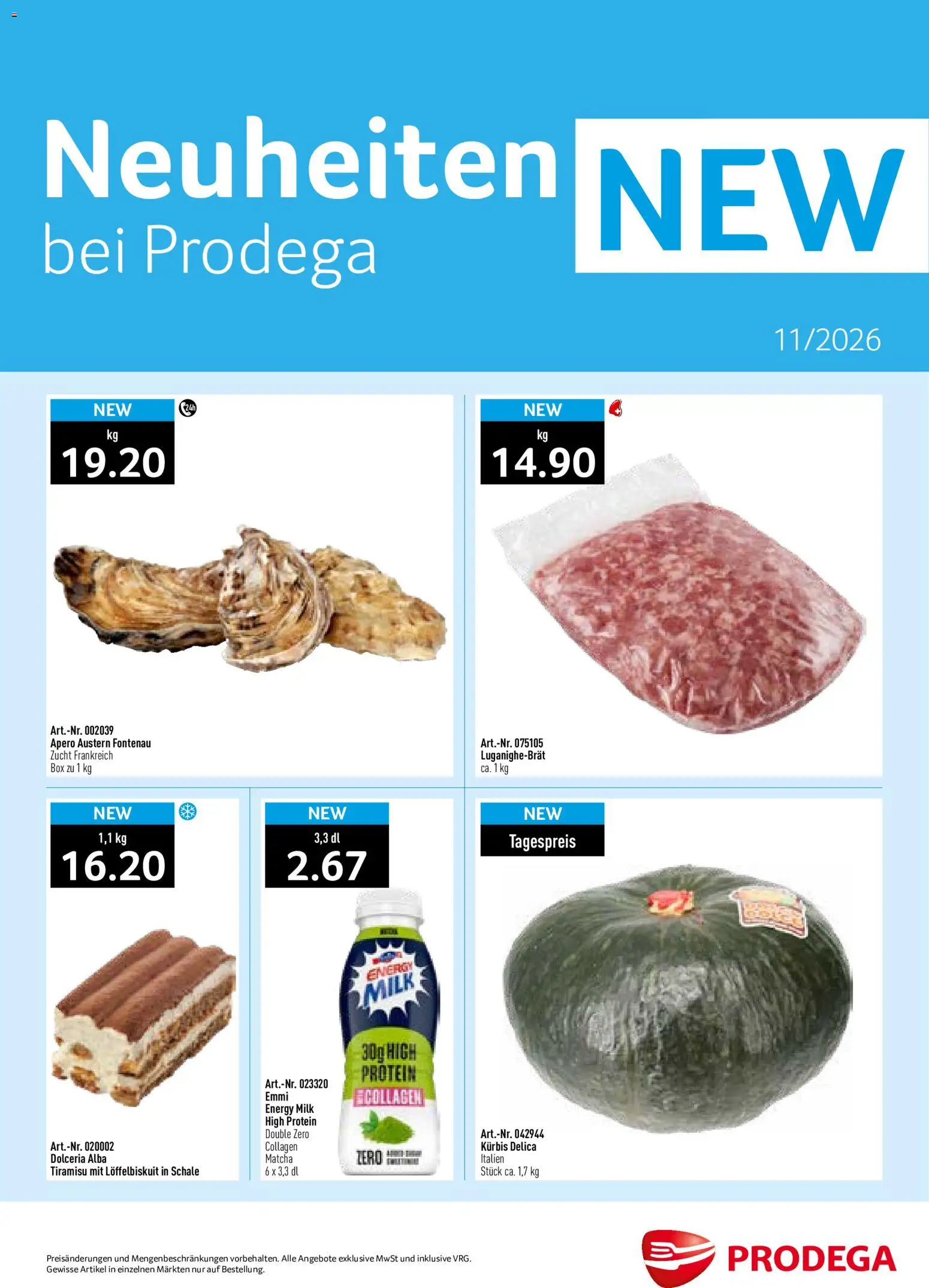 Prodega aktionen Neuheiten – gültig ab 01.11.2026 | Seite: 1 | Produkte: Box, Kürbis
