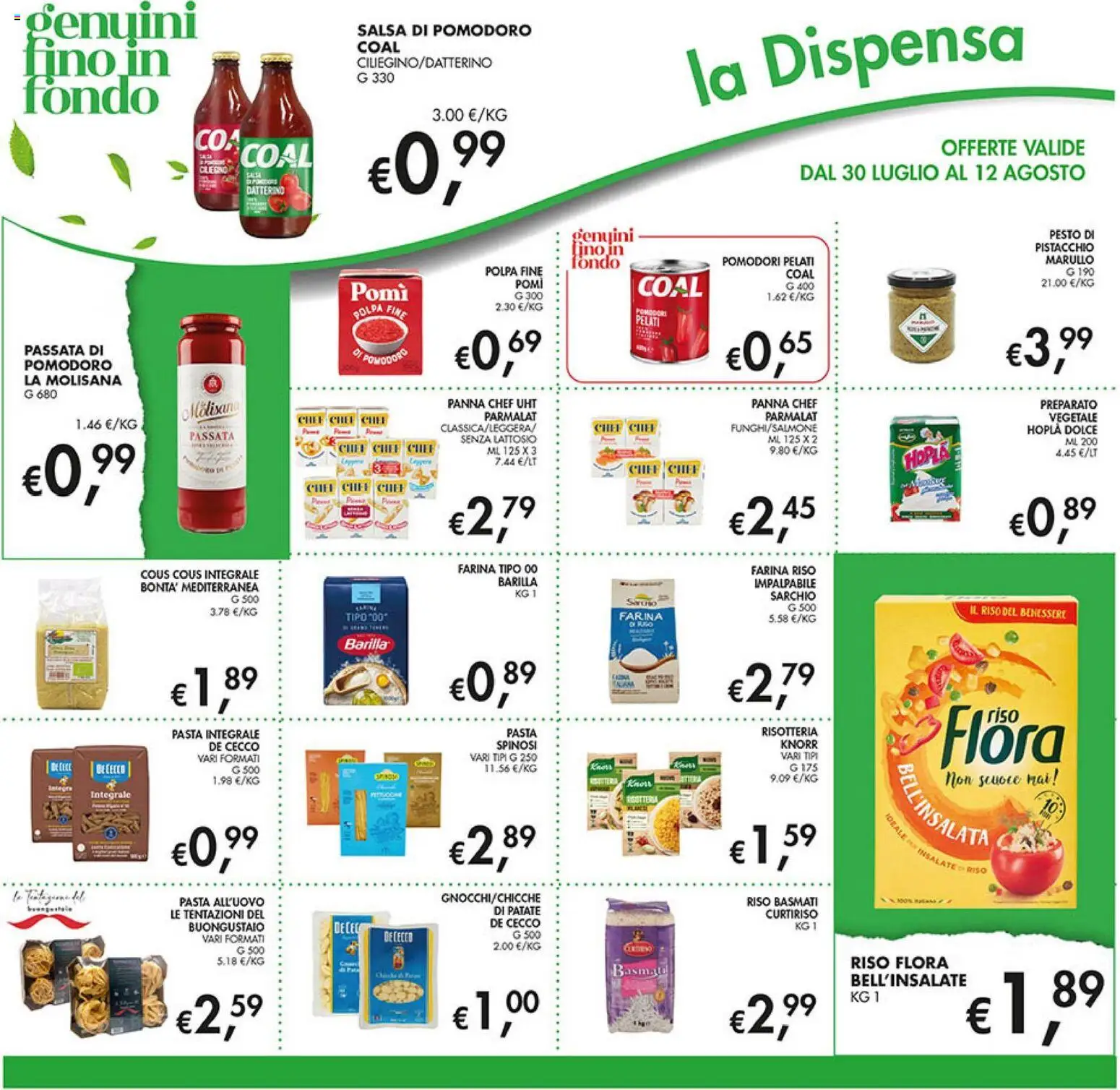 Volantino Coal del 30/07/2026 | Pagina: 20 | Prodotti: Panna, Patate, Farina, Pasta