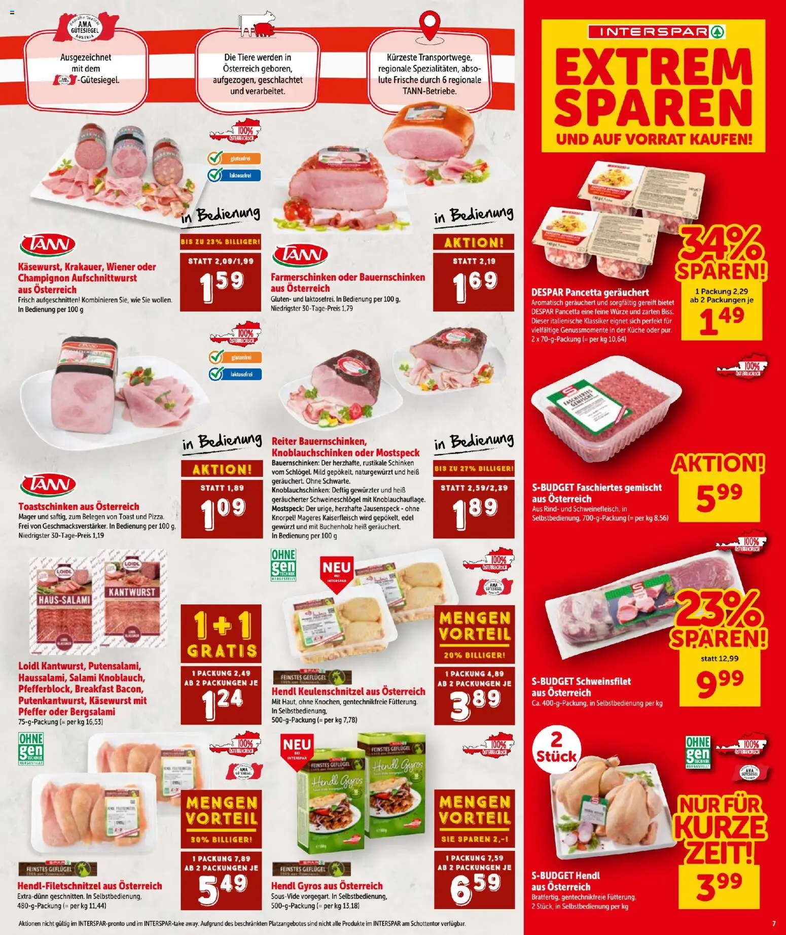 Interspar - Flugblatt gültig ab 30.07.2026 | Seite: 7 | Produkte: Pfeffer, Salami, Schinken