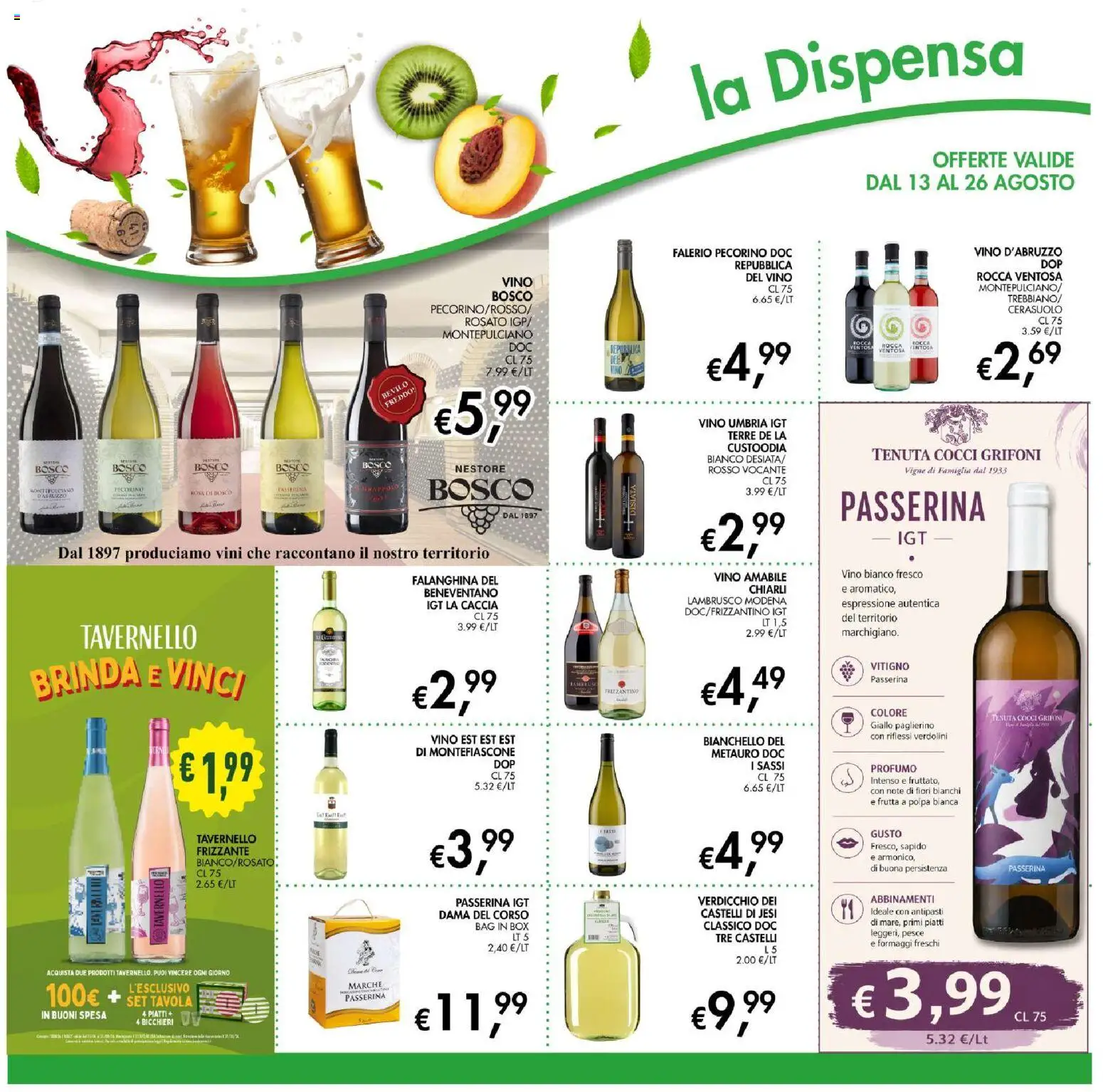 Volantino Coal del 13/08/2026 | Pagina: 12 | Prodotti: Frutta, Vino, Fiori, Vino bianco