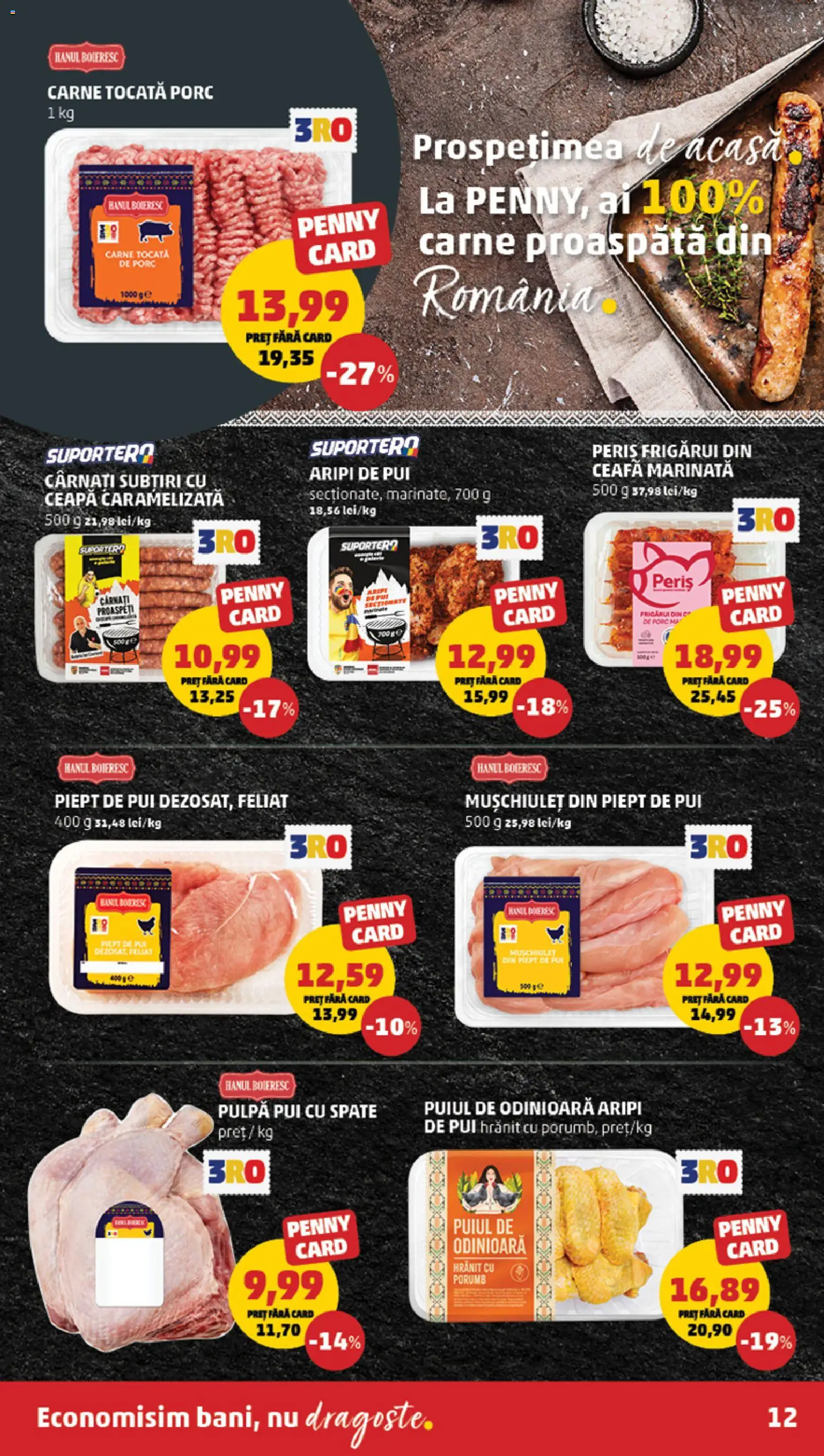Noul catalog PENNY – valabil de la 05.08.2026 | Pagină: 12 | Produse: Carne tocată, Porumb, Ceapă, Cârnați