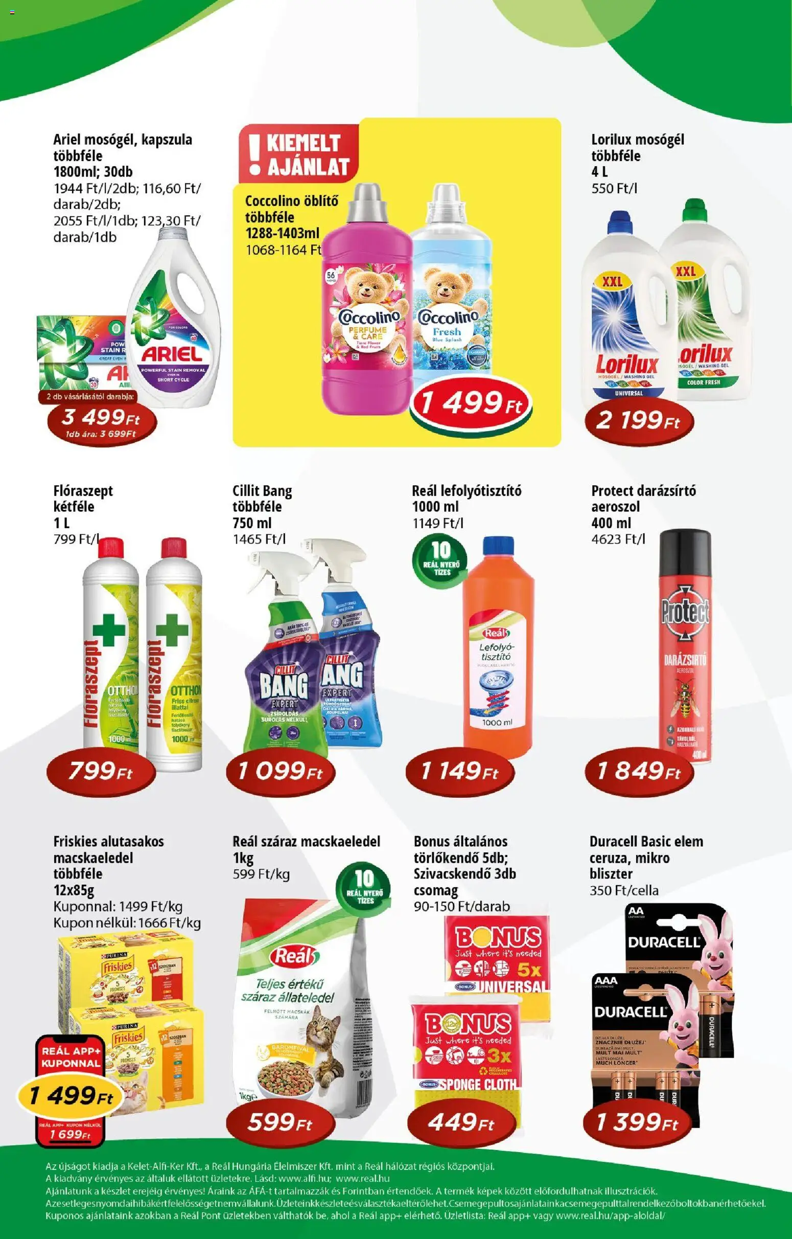 Reál akciós ujság - amely érvényes a következő dátumtól: 2026.08.05. | Oldal: 8 | Termékek: Coccolino, Törlőkendő, Mosógél, Öblítő