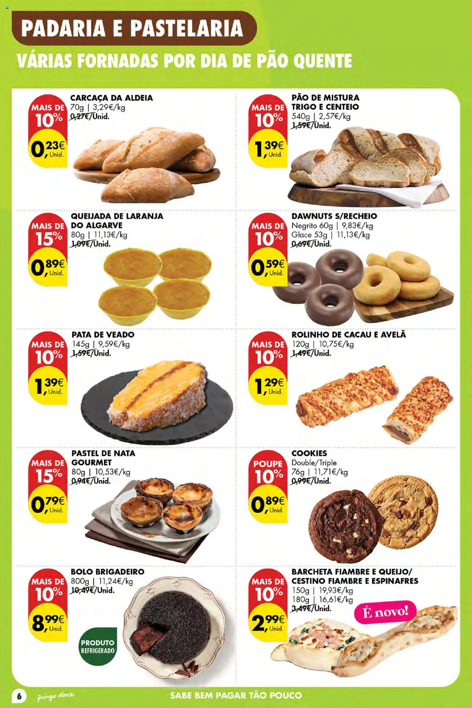 Pingo Doce Poupe Esta Semana Açores │ válido de 24/09/2026 | Página: 6 | Produtos: Espinafres, Bolo, Centeio, Nata