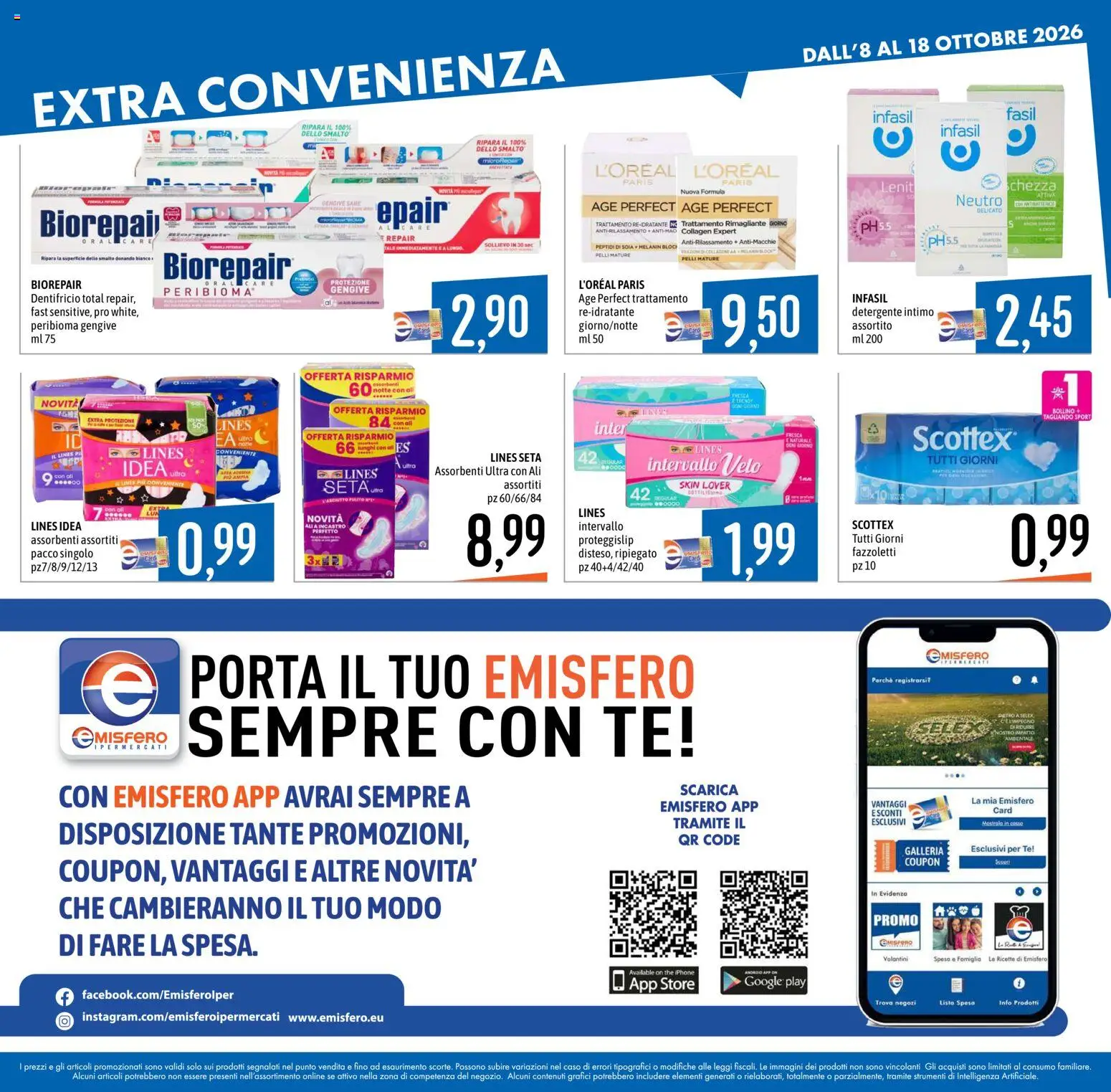 Volantino Emisfero del 08/10/2026 | Pagina: 26 | Prodotti: Porta, Detergente intimo, Detergente, Intimo