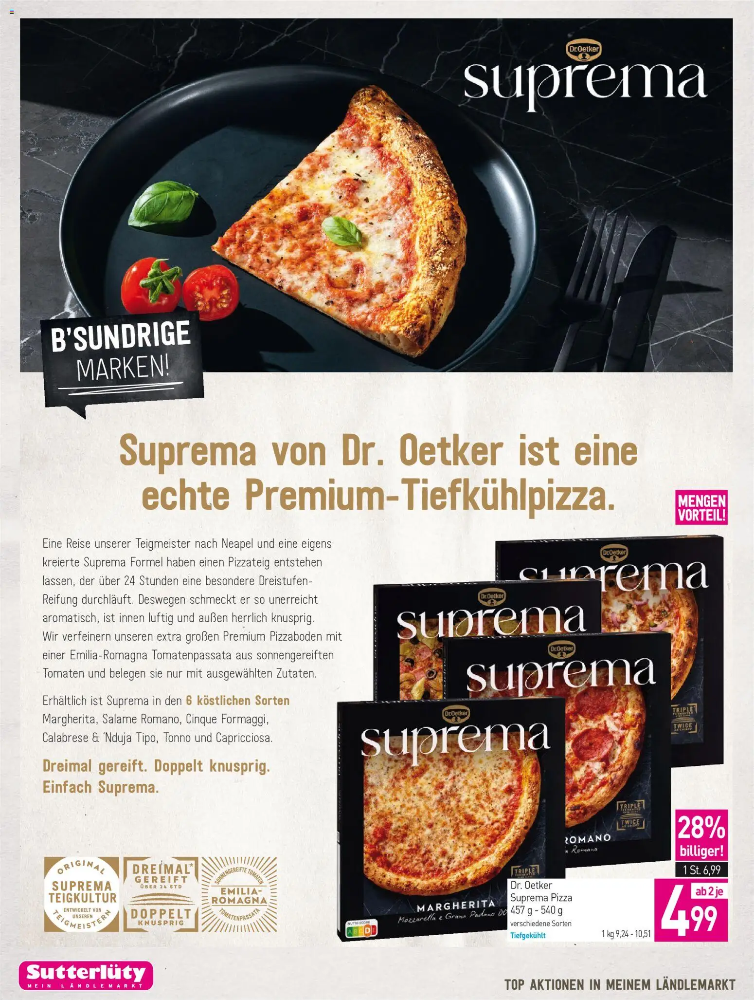 Sutterlüty Flugblatt gültig ab 22.10.2026 | Seite: 22 | Produkte: Pizza, Tomaten