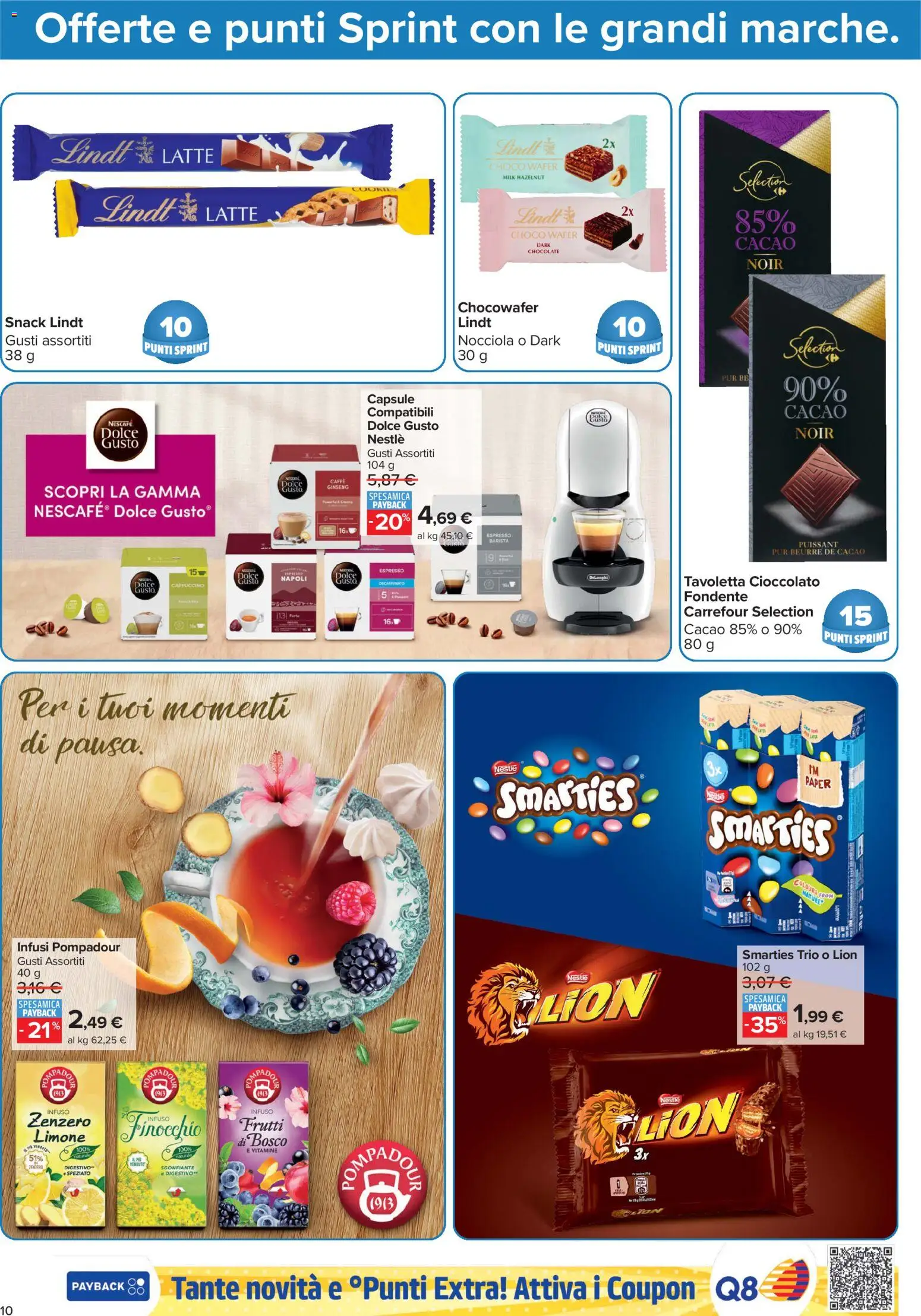 Volantino Carrefour del 23/10/2026 | Pagina: 10 | Prodotti: Cappuccino, Caffè, Cacao, Tavoletta