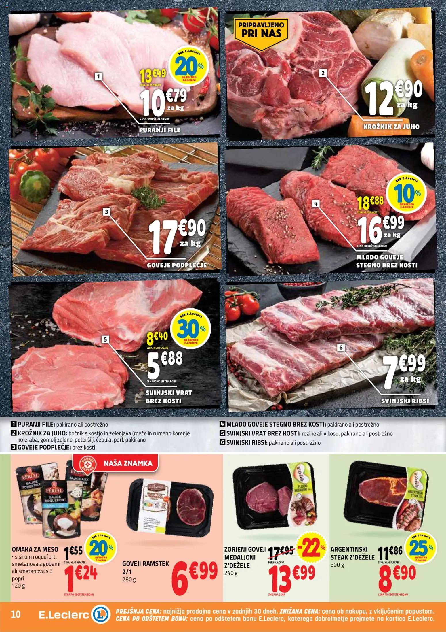 Novi E.leclerc katalog ponudbe – veljaven od 13.05.2026 | Stran: 10 | Izdelki: Zelenjava, Omaka