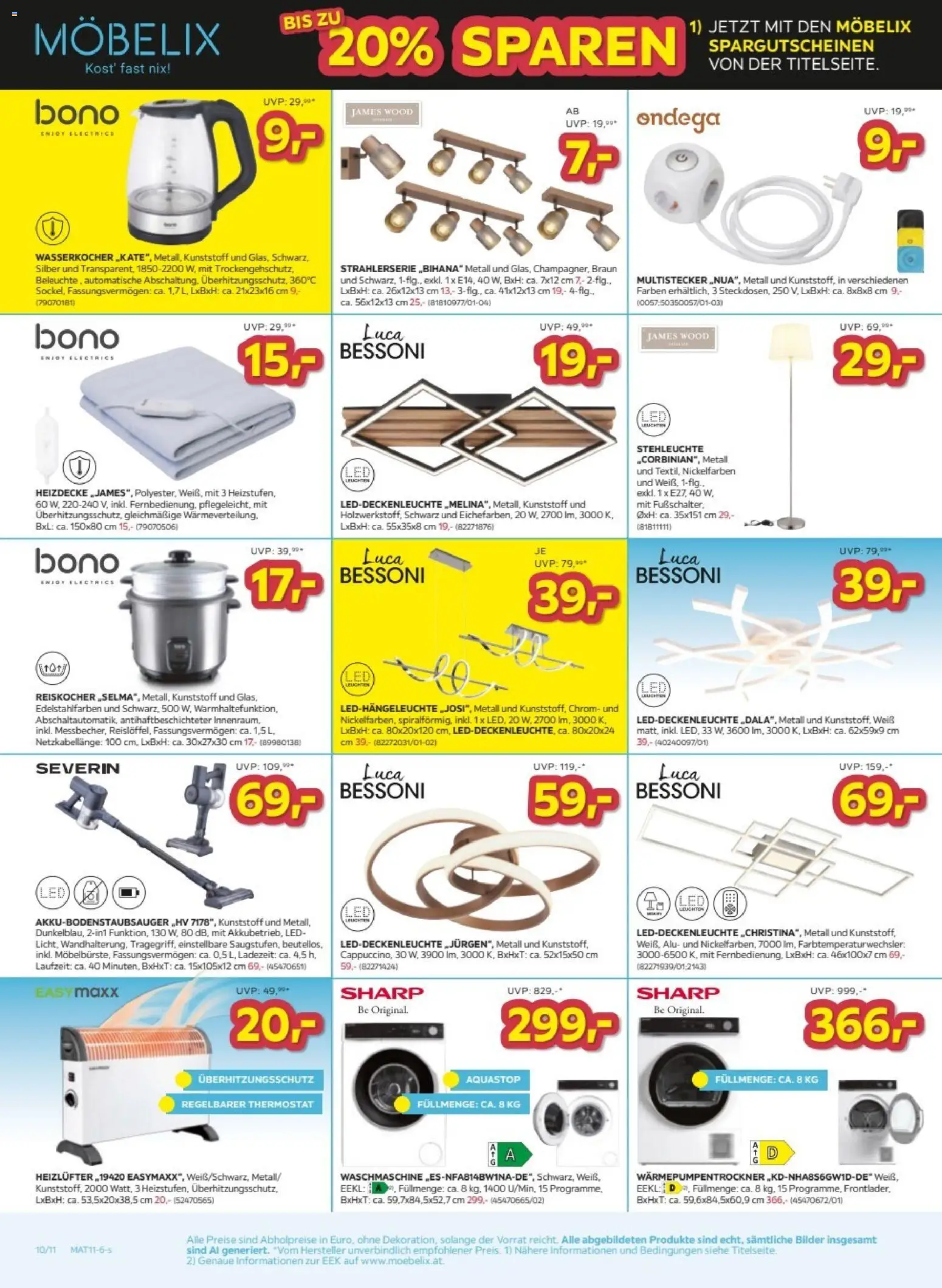 Möbelix Black Friday gültig ab 27.10.2026 | Seite: 10 | Produkte: Waschmaschine, Wasserkocher