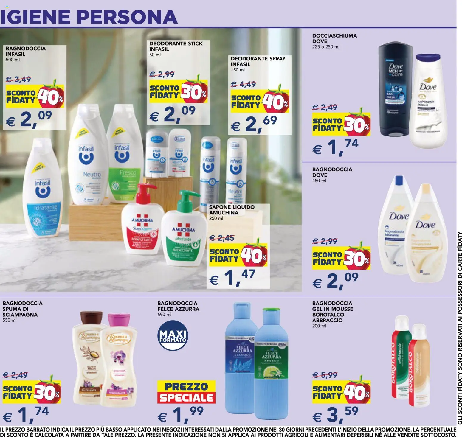 Volantino Esselunga S del 10/09/2026 | Pagina: 12 | Prodotti: Sapone, Deodorante, Basso