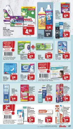 Famila Nordwest Prospekt ab 21.09.2026 gültig | Seite: 28 | Produkte: Ariel, Pampers, Parfüm, Küchenrolle