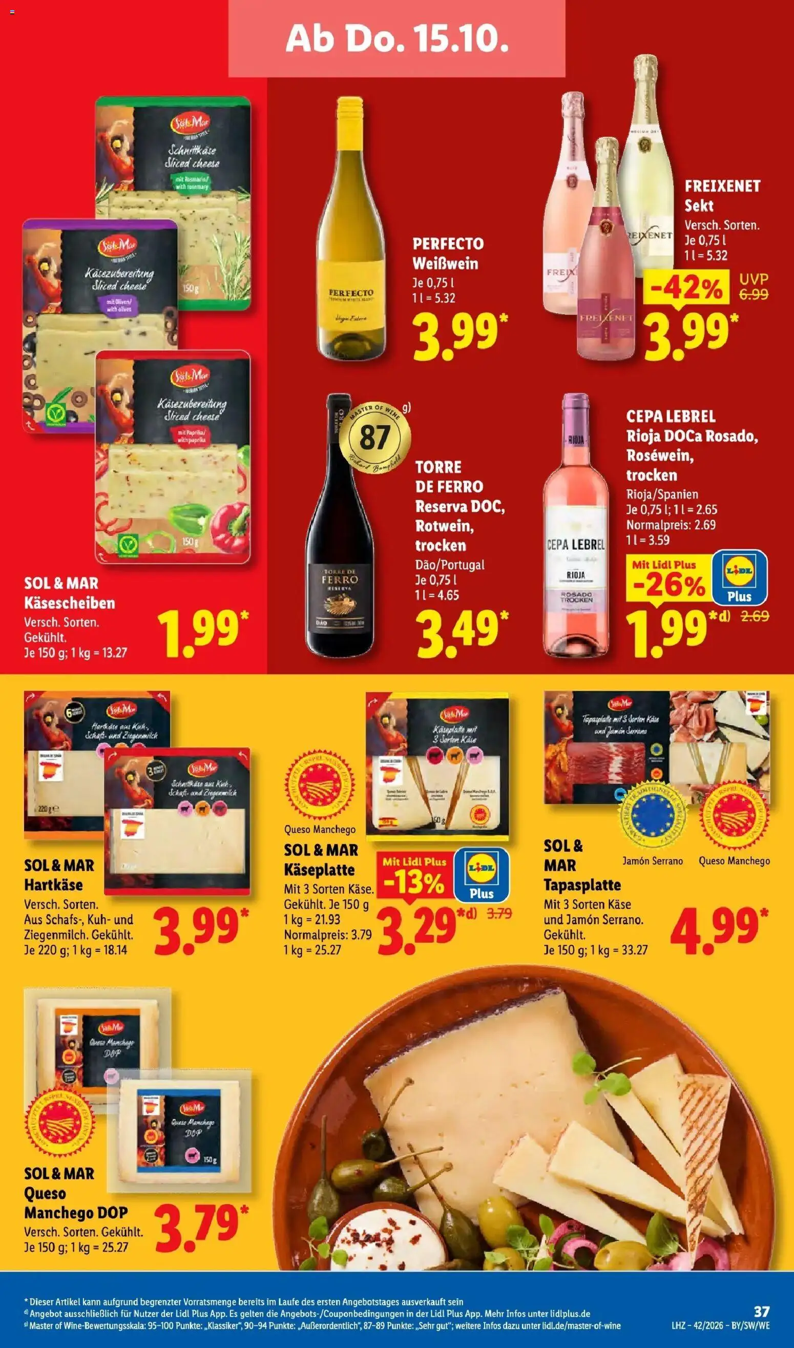 Lidl Prospekt Villingen-schwenningen (ab 12.10.2026) zum Blättern » Angebote | Seite: 55 | Produkte: Freixenet, Weißwein, Sekt, Paprika