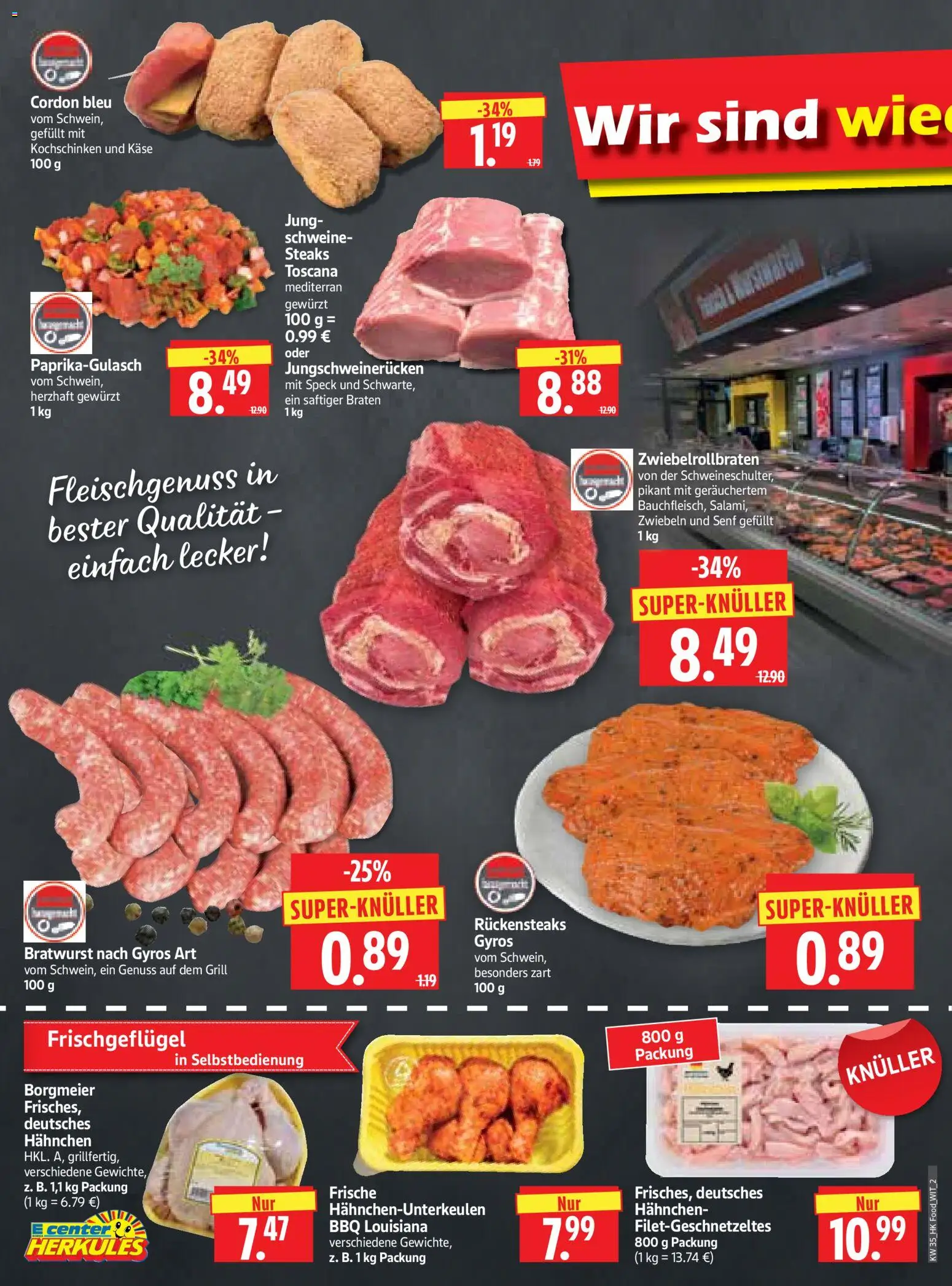 HERKULES Prospekt – gültig ab 24.08.2026 | Seite: 2 | Produkte: Grill, Bratwurst, Gyros, Zwiebeln