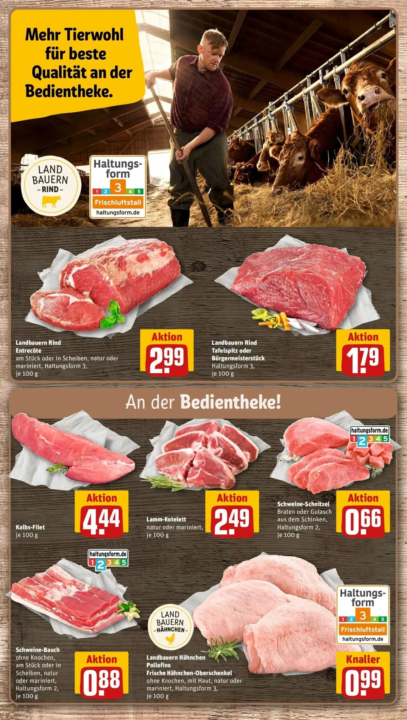 REWE Prospekt ab 04.05.2026 zum Blättern » Angebote | Seite: 14 | Produkte: Tafelspitz, Hahnchen, Schweinebauch, Gulasch
