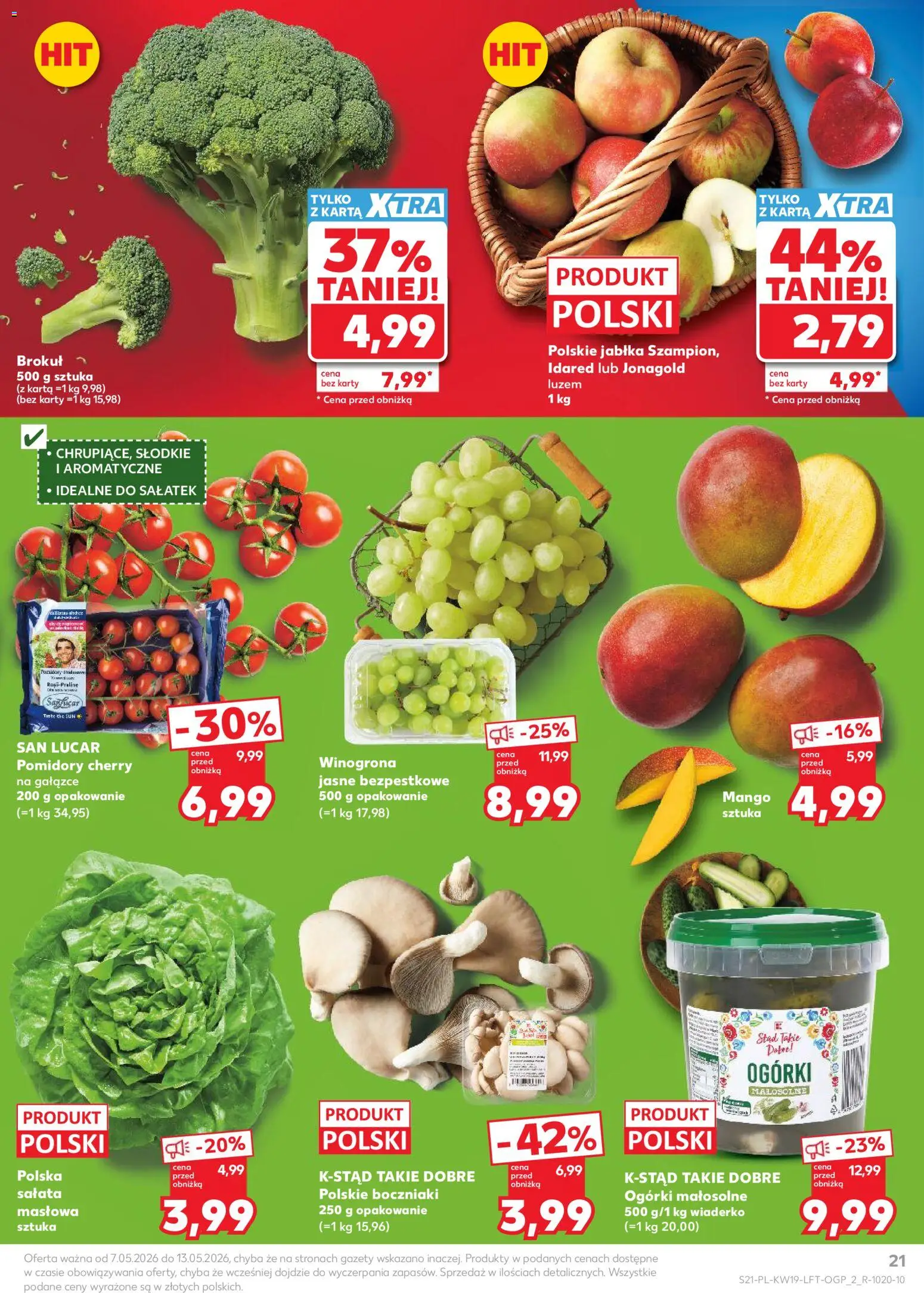 Kaufland Polsko leták od 07.05.2026 | Strana: 21 | Produkty: Mango, Jablka, Karty