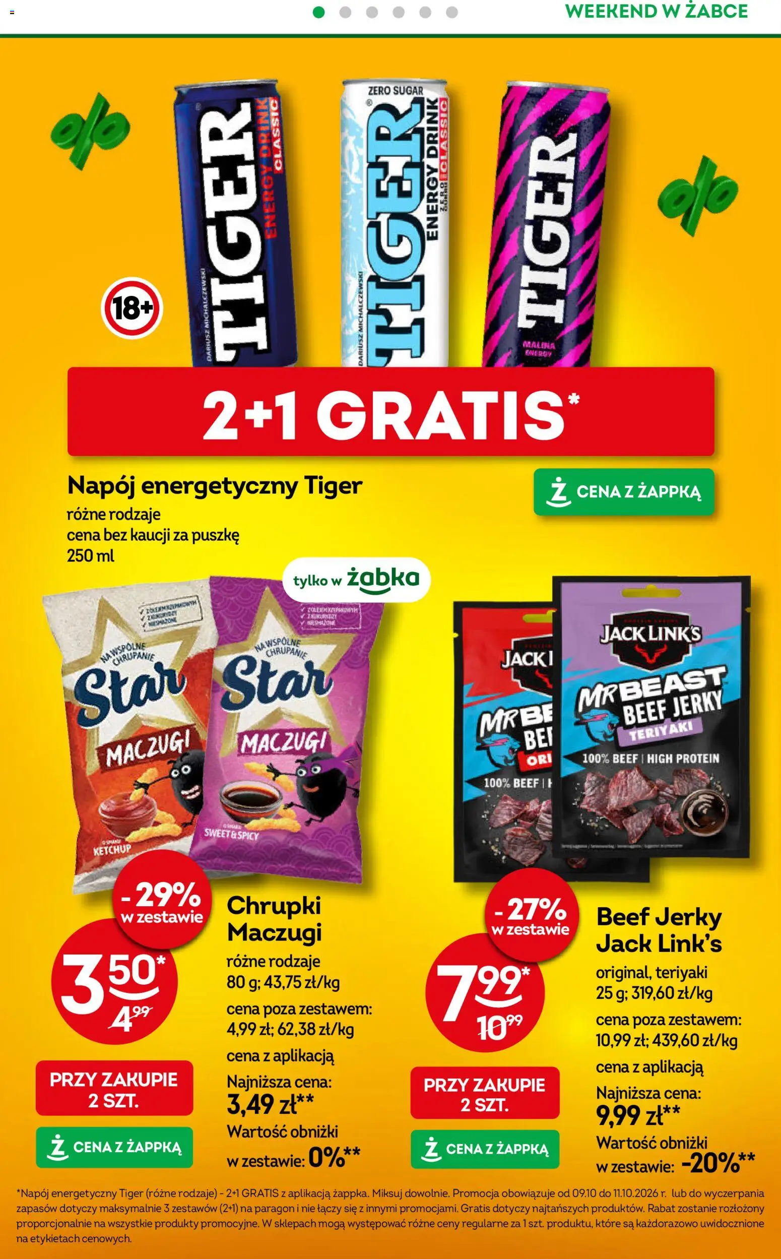 Żabka gazetka - Weekendowe promocje od 09.10.2026 | Strona: 2 | Produkty: High Protein, Malina, Ketchup, Napój energetyczny