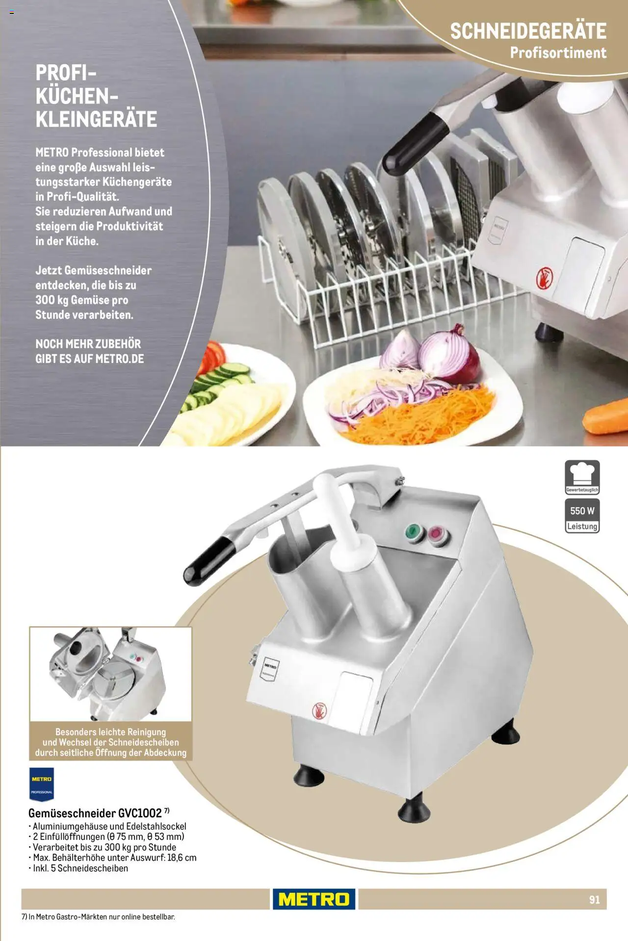 Metro Non Food Sortiment – gültig ab 01.10.2025 | Seite: 91 | Produkte: Gemüse, Kuchen
