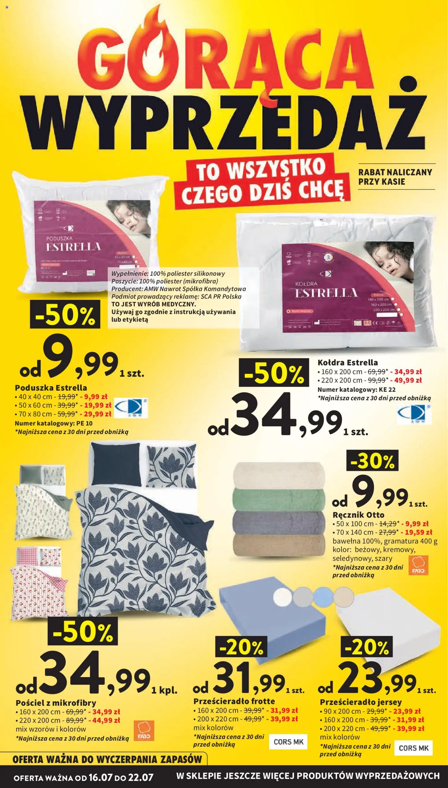 Intermarche gazetka od 16.07.2026 | Strona: 40 | Produkty: Pościel, Poduszka, Kołdra