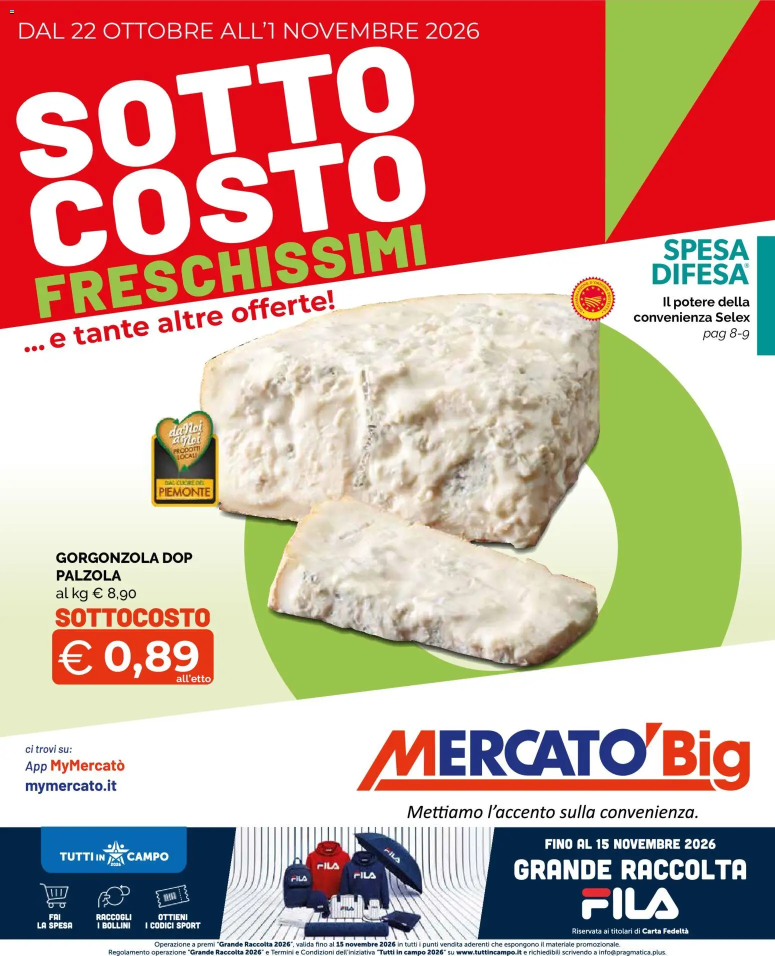 Volantino Mercatò del 22/10/2026 | Pagina: 1 | Prodotti: Gorgonzola