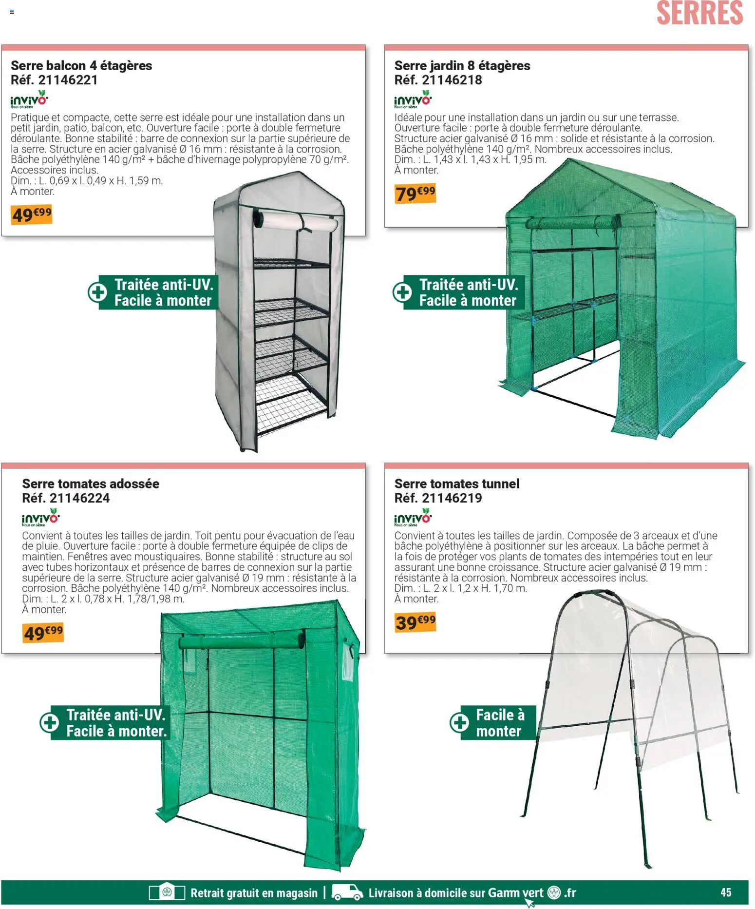 {H1} | Page: 45 | Produits: Plants de tomates, Porte, Tomates