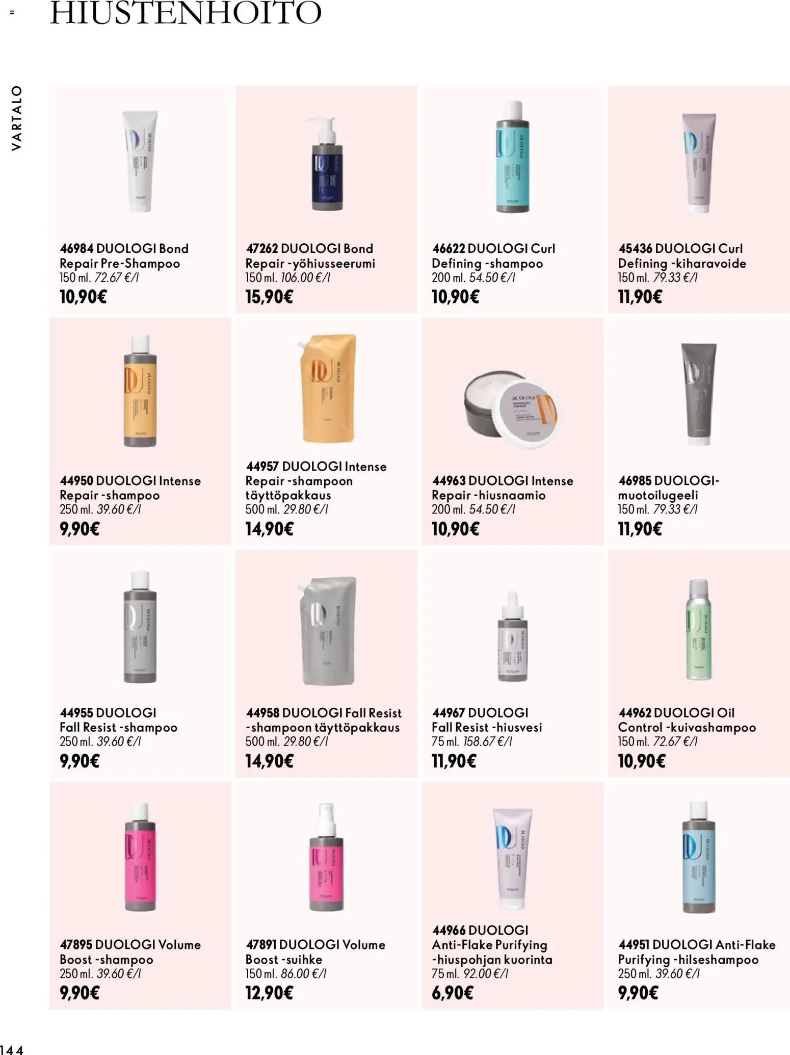 Oriflame tarjoukset – voimassa 18/11/2026 alkaen | Sivu: 144 | Tuotteet: Shampoo, Hiusnaamio, Kuorinta, Kuivashampoo