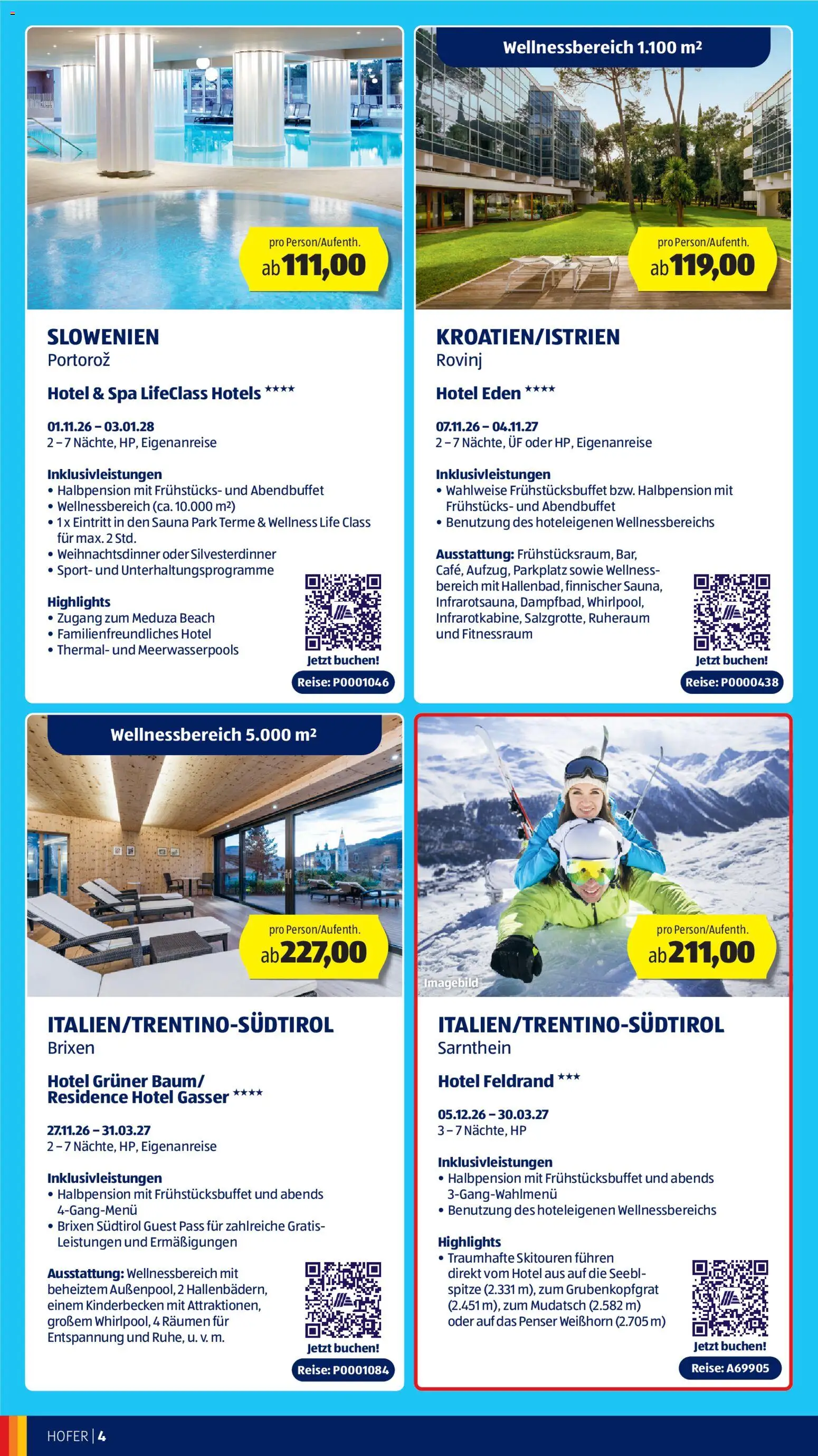 Hofer WINTERURLAUB gültig ab 28.10.2026 | Seite: 4