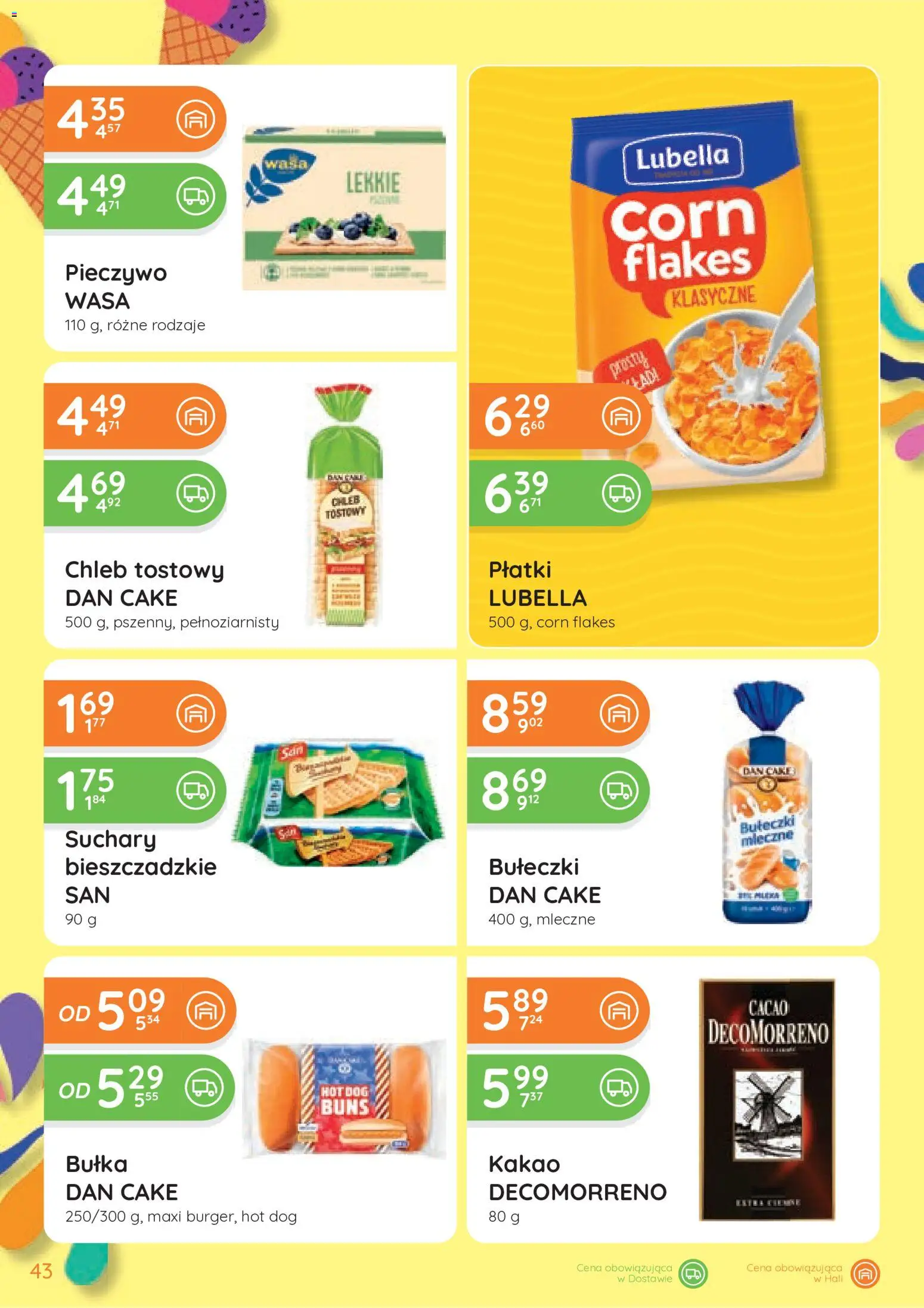 Eurocash gazetka od 25.06.2026 | Strona: 43 | Produkty: Chleb tostowy, Chleb, Płatki, Corn Flakes